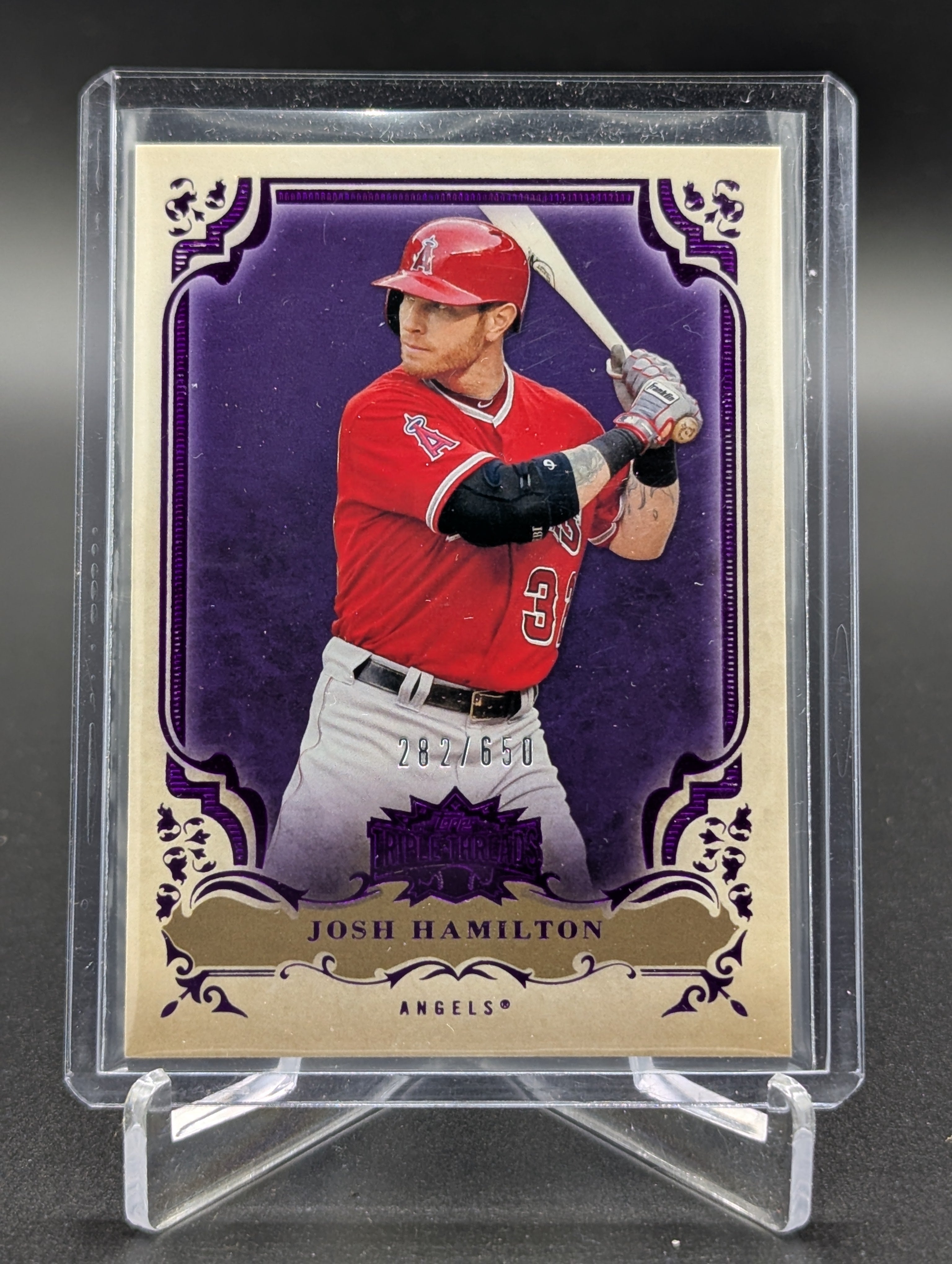 2013 Topps Triple Threads Amethyst #74 Josh Hamilton #/650 Angels