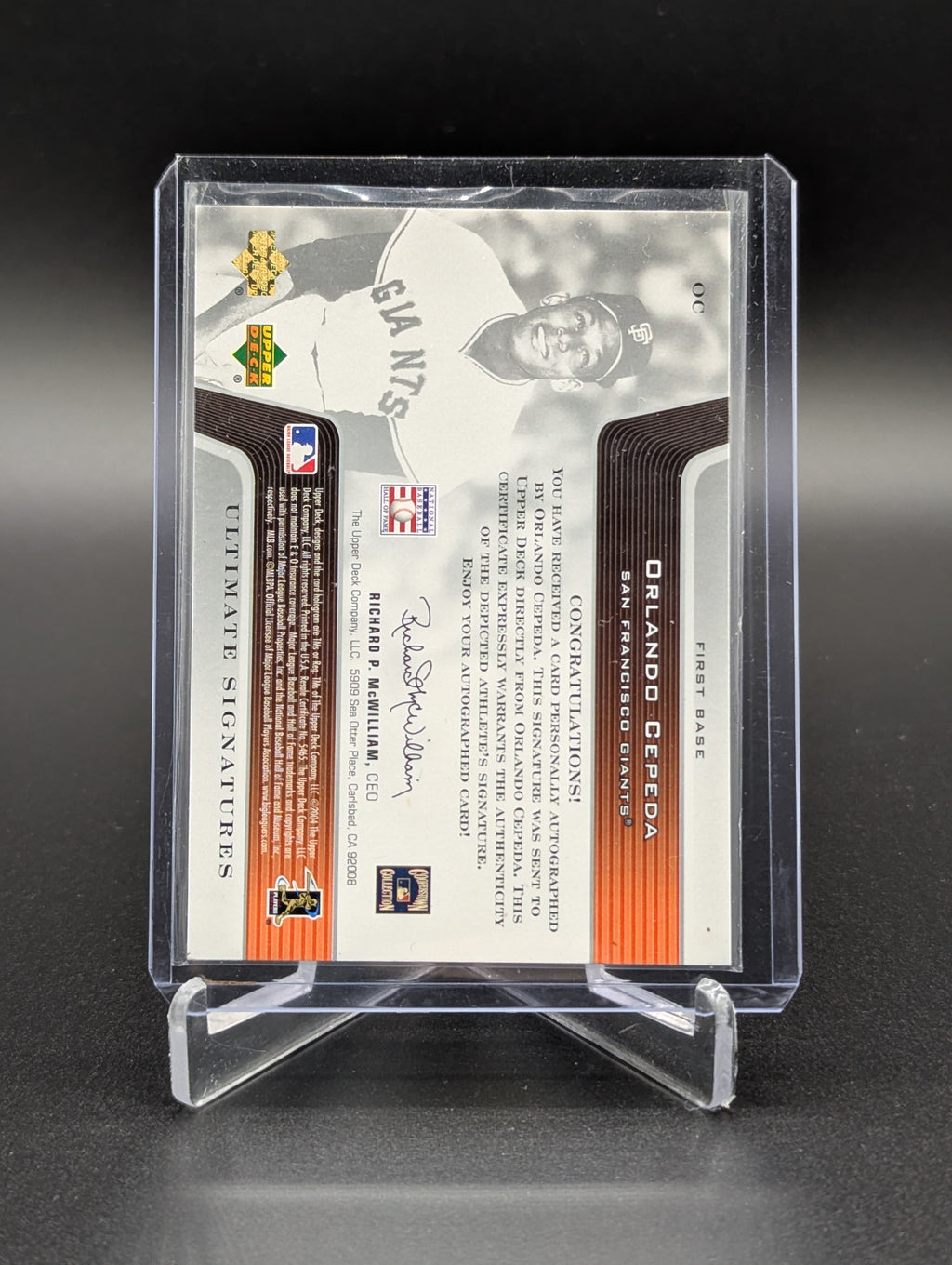 2004 Upper Deck UD Ultimate Signatures /25 #OC Orlando Cepeda Giants