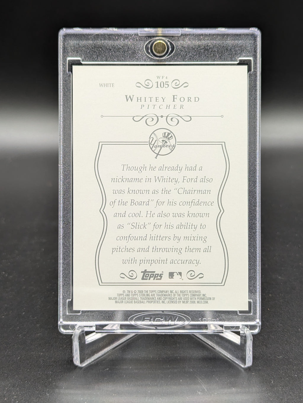 2008 Topps Sterling White Suede #105 Whitey Ford #/ 50 Yankees