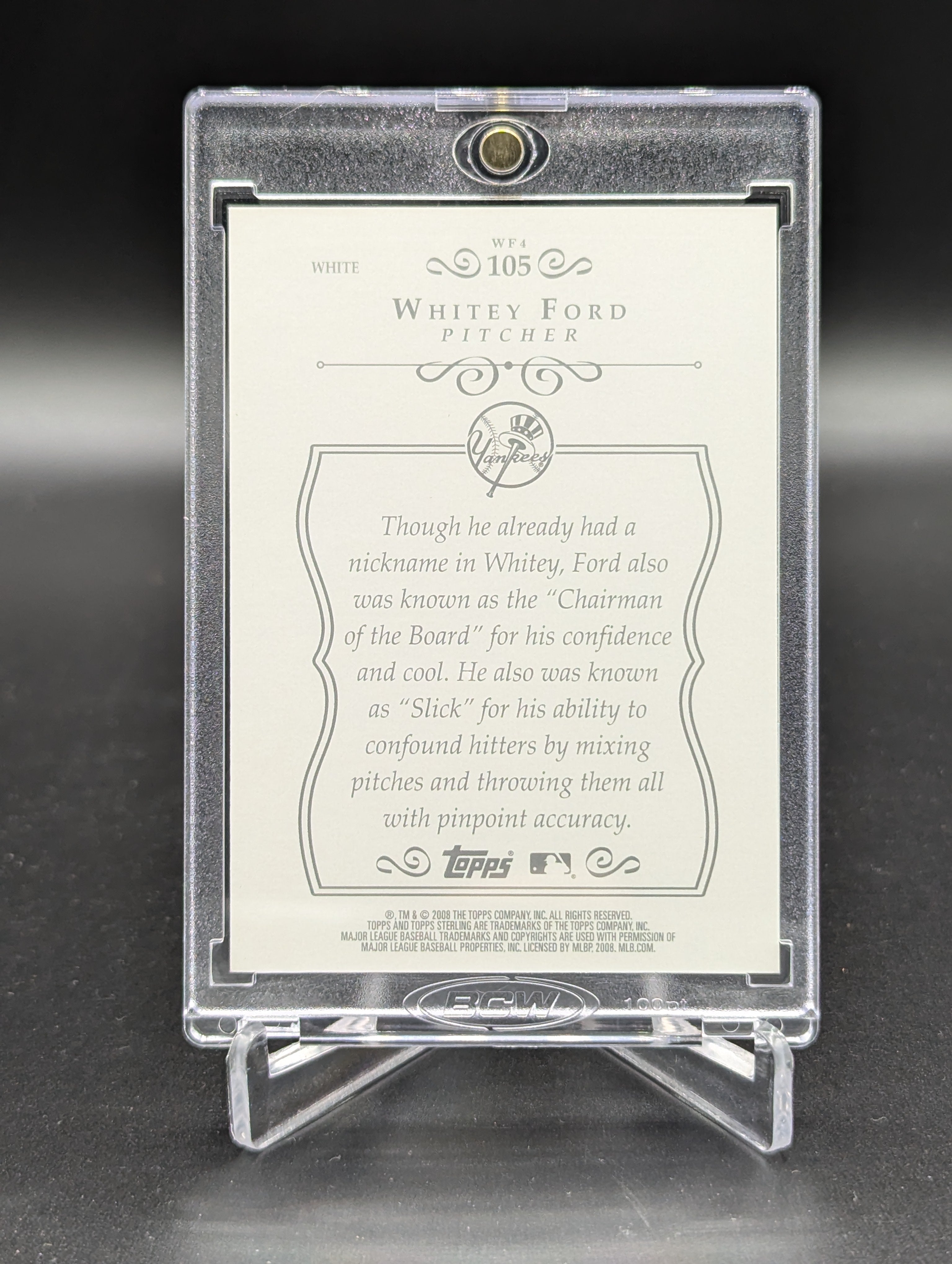 2008 Topps Sterling White Suede #105 Whitey Ford #/ 50 Yankees