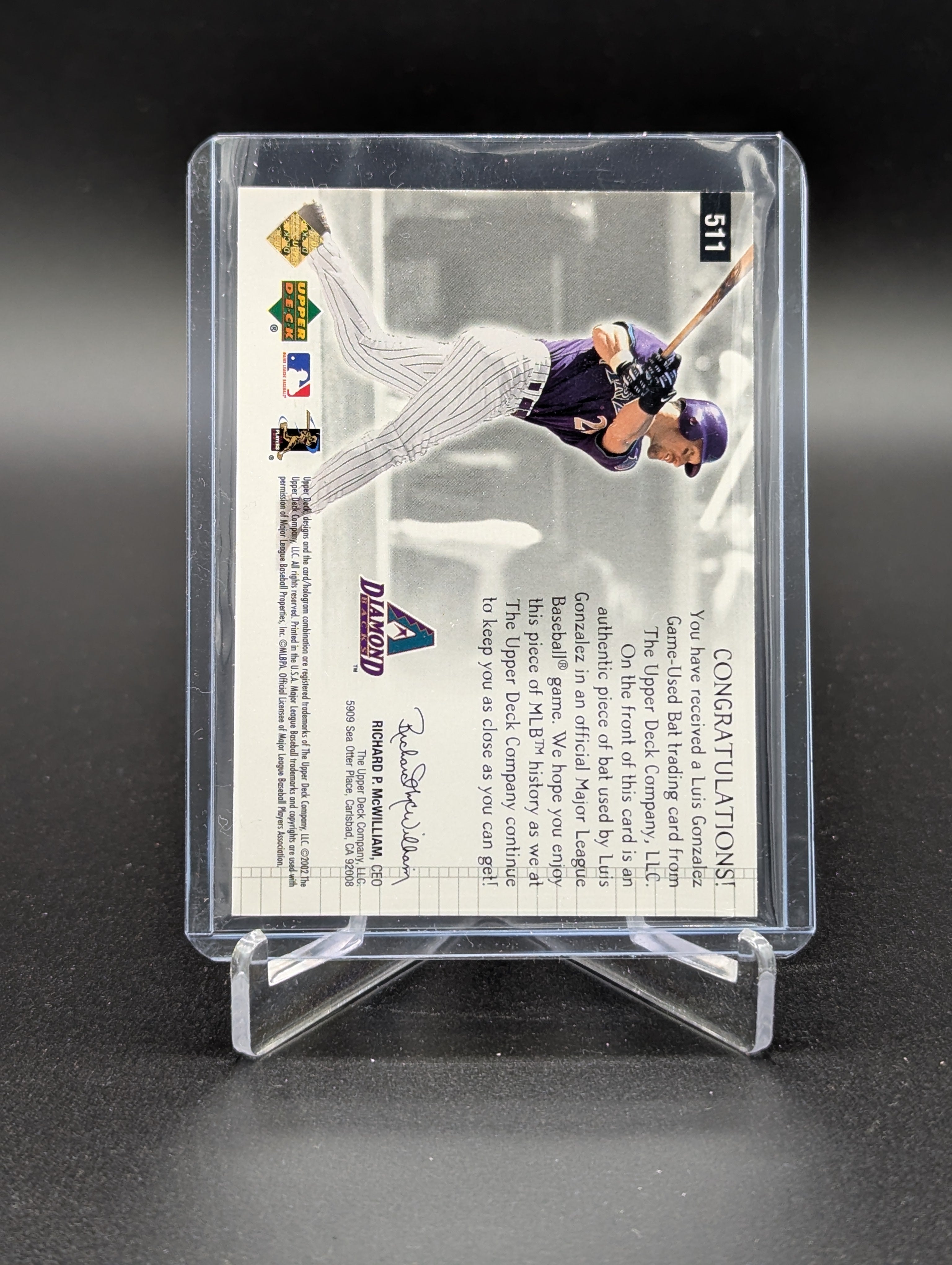 2002 Upper Deck Diamond Connection #511 Luis Gonzalez Diamondbacks