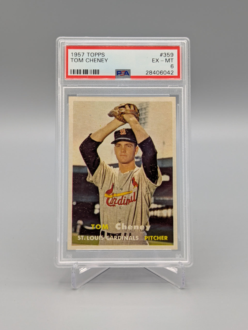 1957 Topps #359 Tom Cheney PSA 10 Cardinals