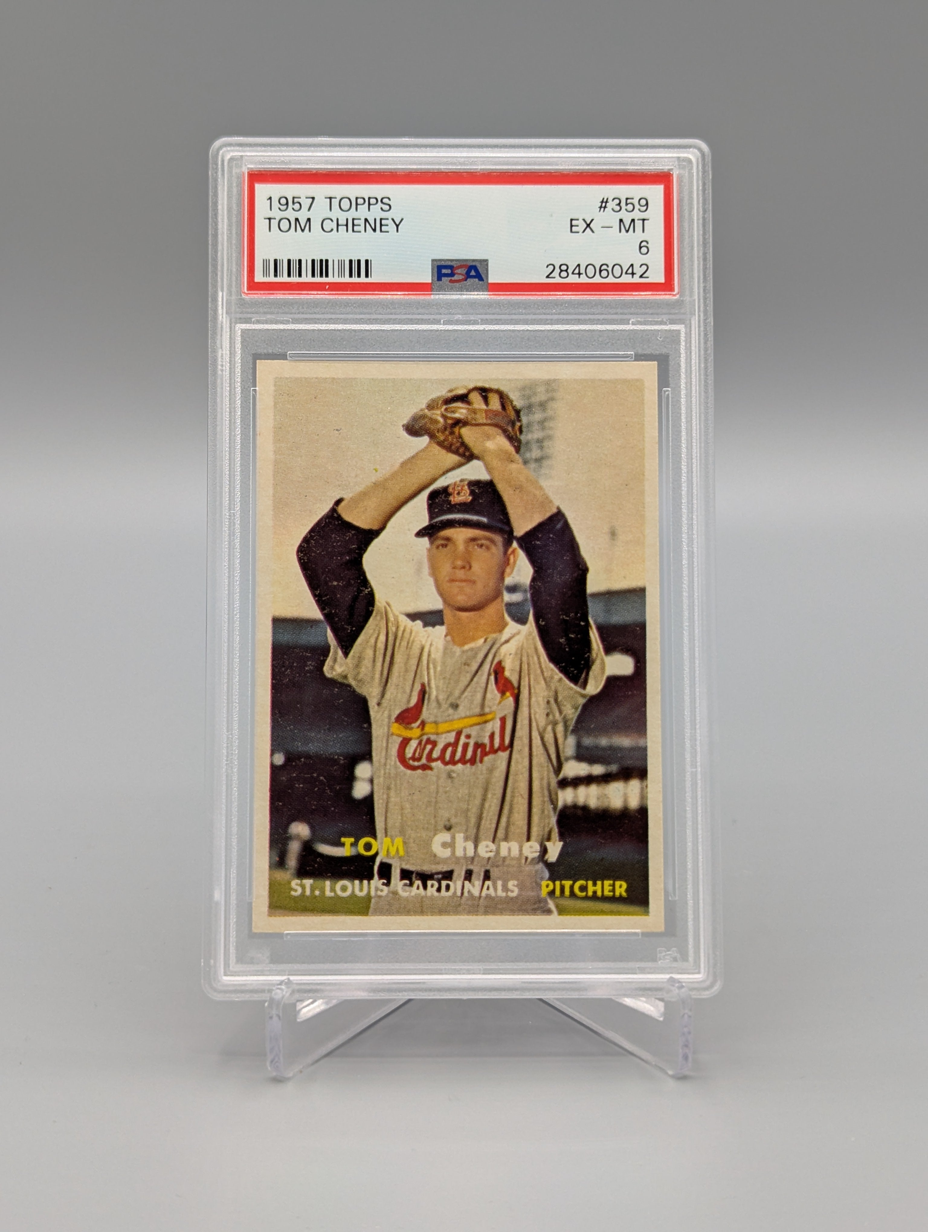 1957 Topps #359 Tom Cheney PSA 10 Cardinals