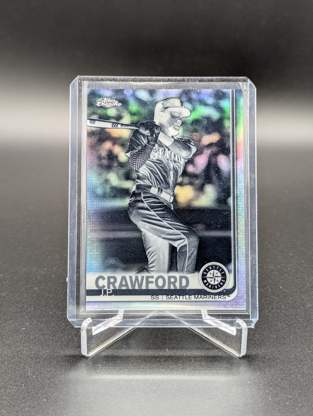 2019 Topps Chrome Negative Refractor #15 J.P. Crawford Mariners