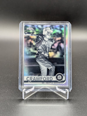 2019 Topps Chrome Negative Refractor #15 J.P. Crawford Mariners
