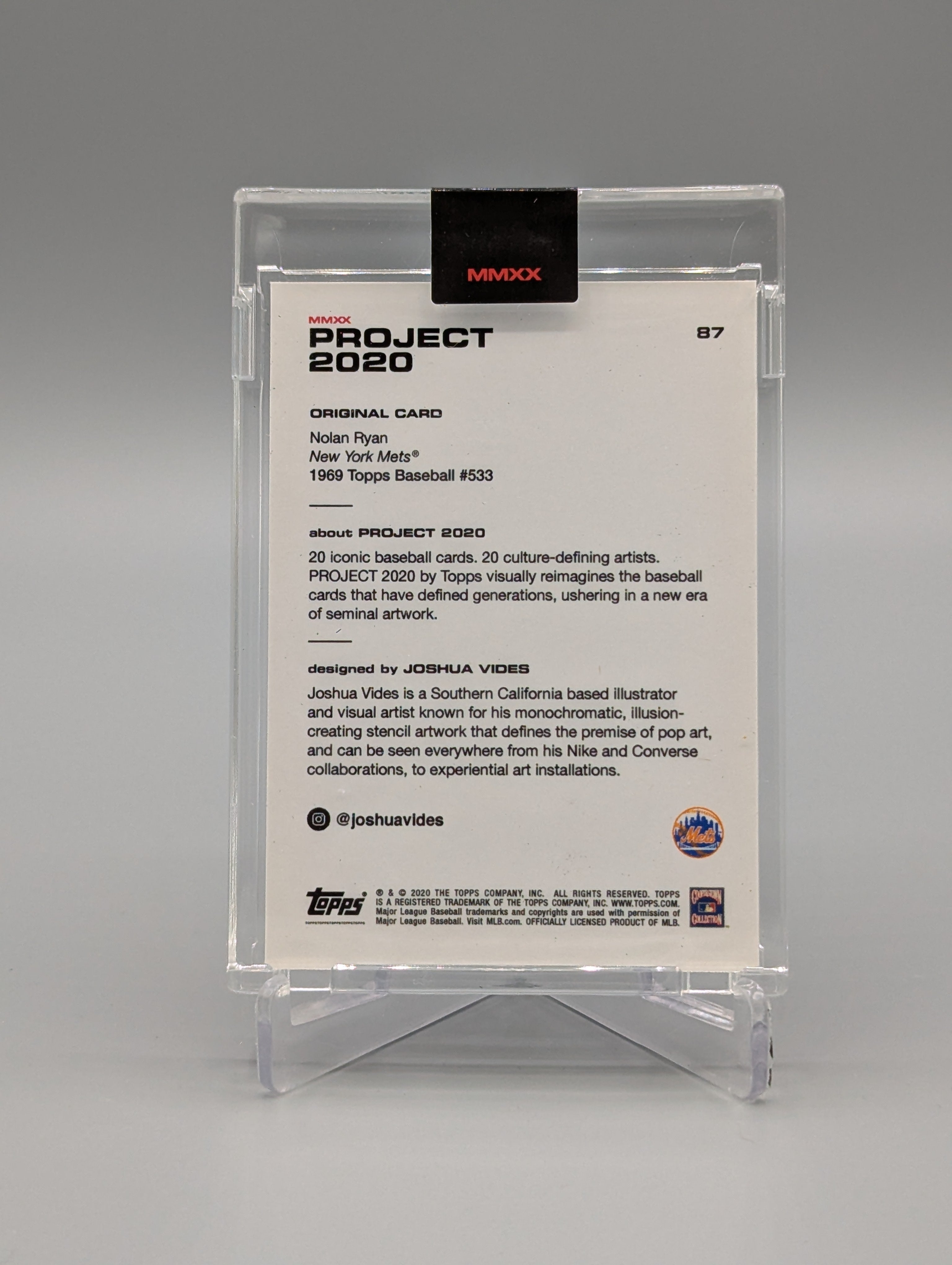 Topps Project 2020 #87 Nolan Ryan By Joshua Vides