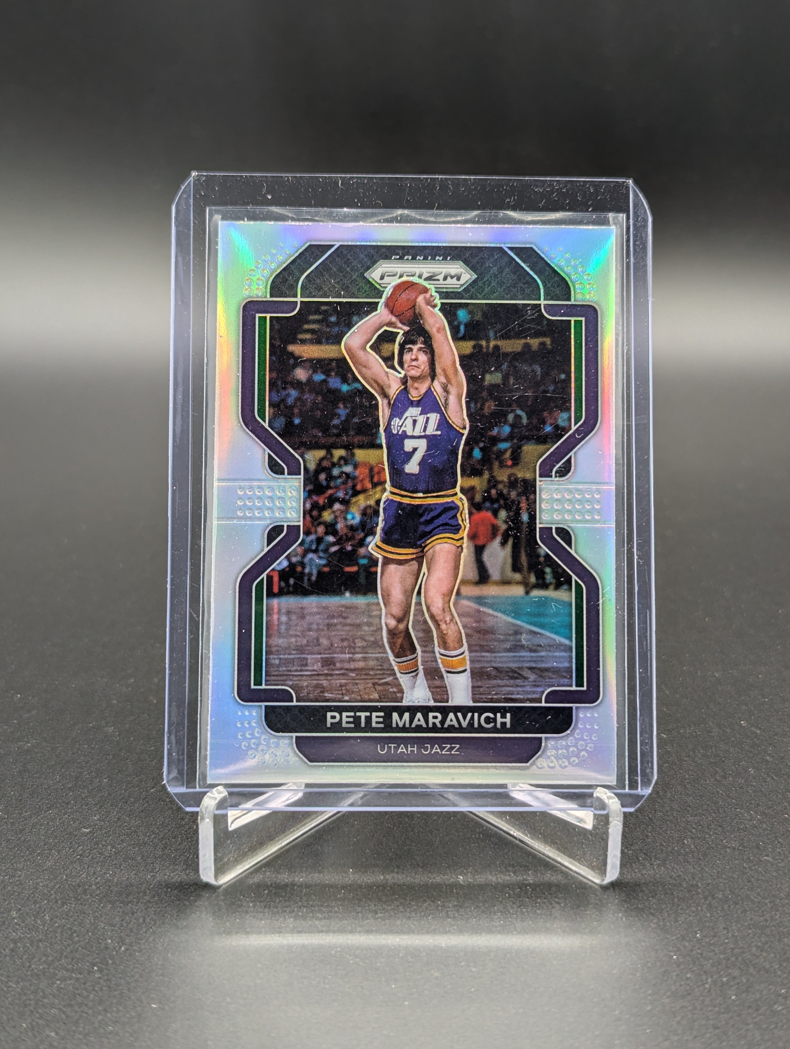 2021-22 Panini Prizm Silver #261 "Pistol" Pete Maravich Jazz