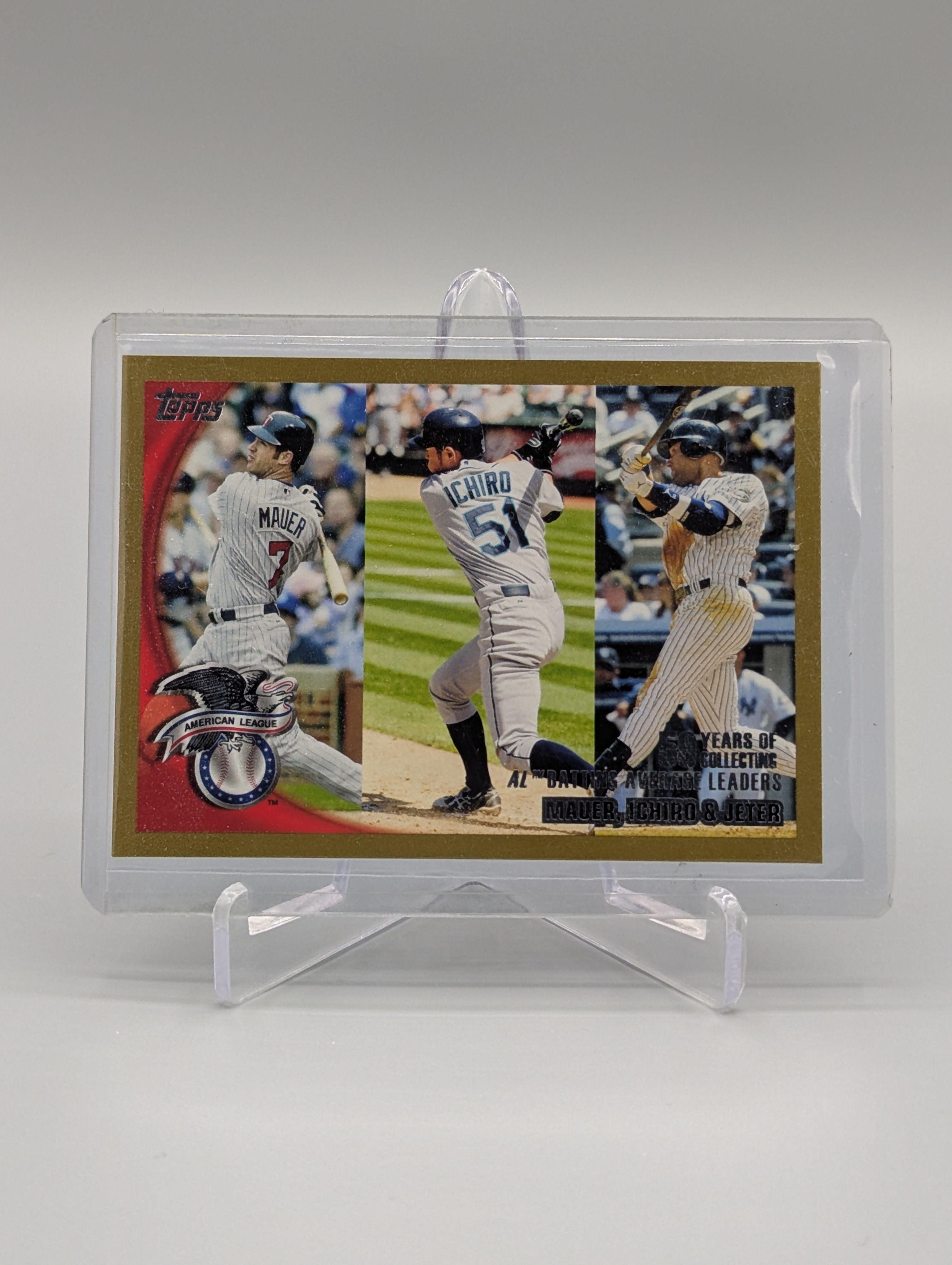 2010 Topps Gold #8 Mauer, Ichiro, Jeter #/2010