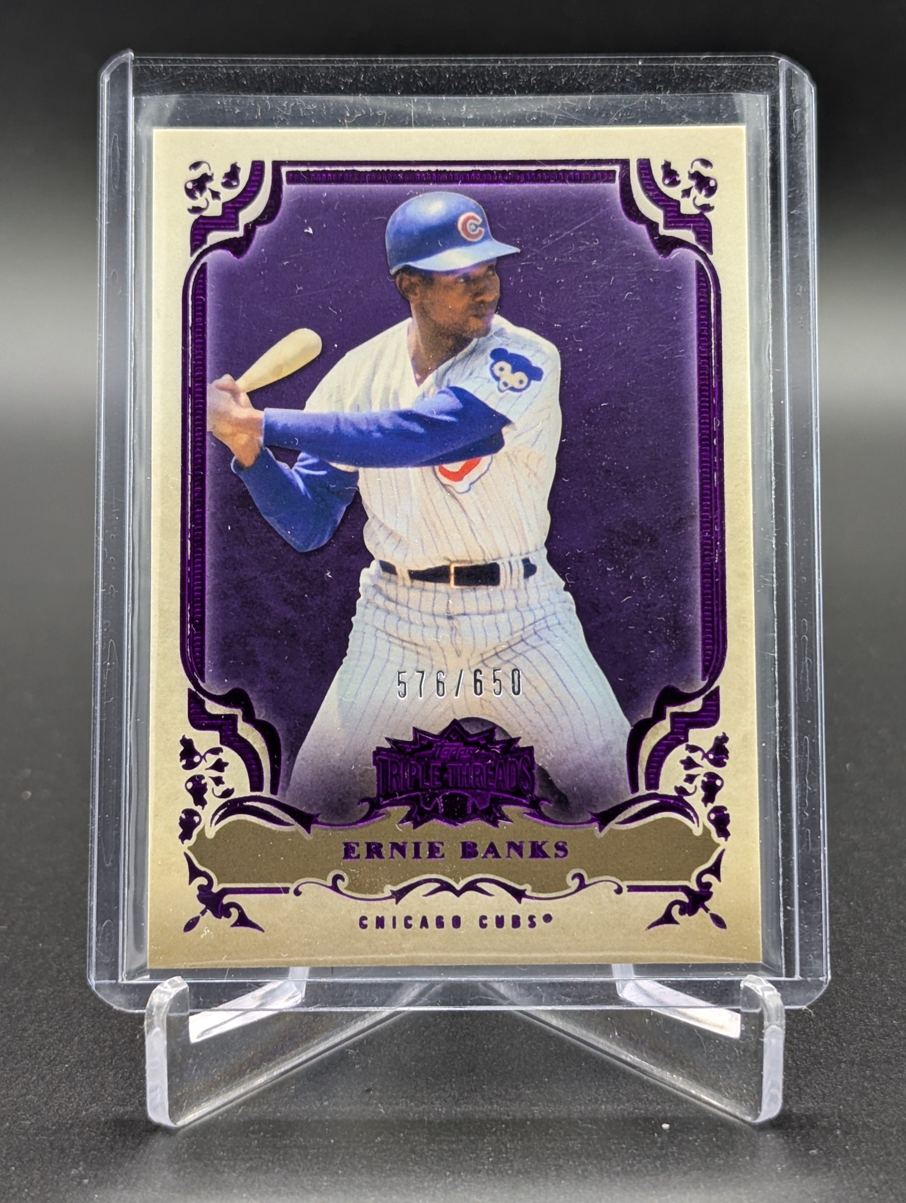 2013 Topps Triple Threads Amethyst #84 Ernie Banks #/650 Cubs