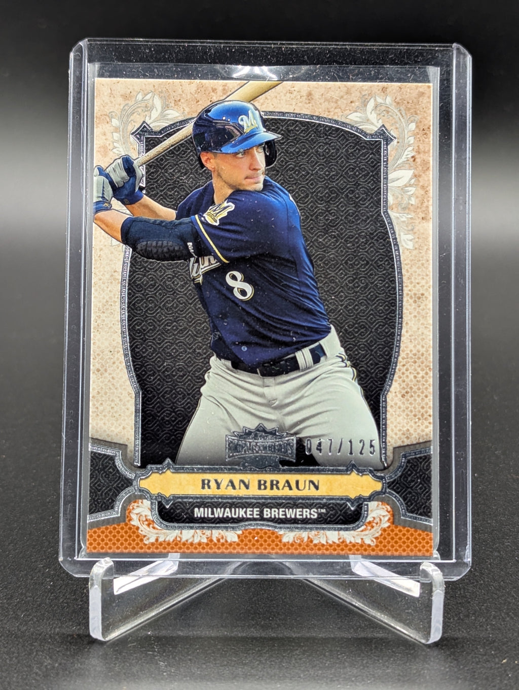 2014 Topps Triple Threads Amber #55 Ryan Braun #/125 Brewers