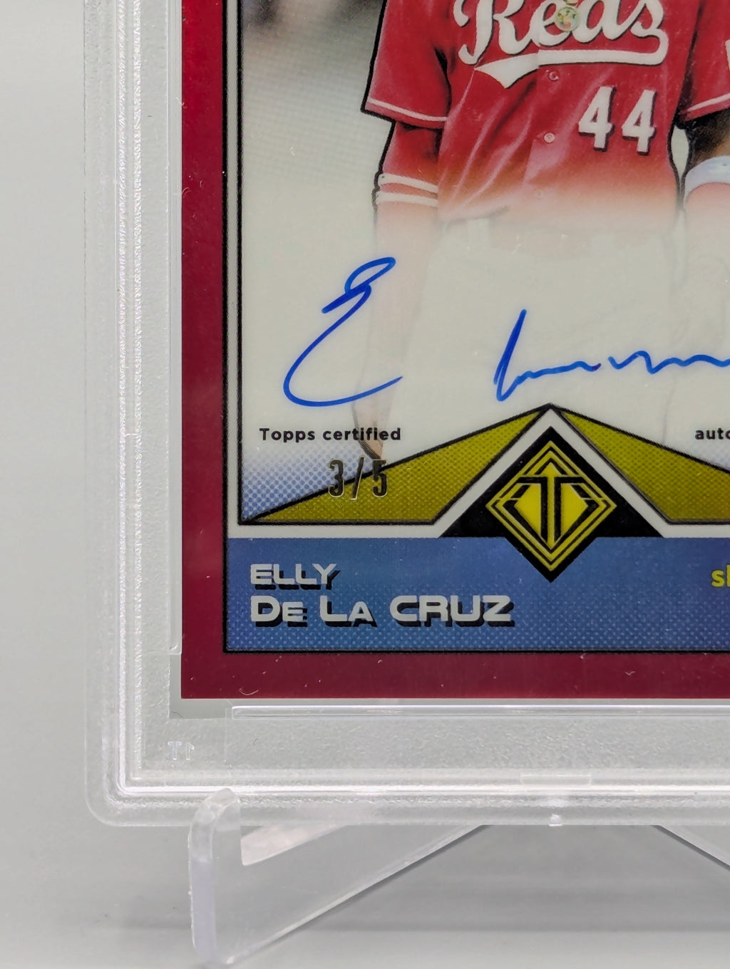 2024 Topps Transcendent Icons Red Ref Elly de la Cruz RC auto #/5 PSA 10 Reds