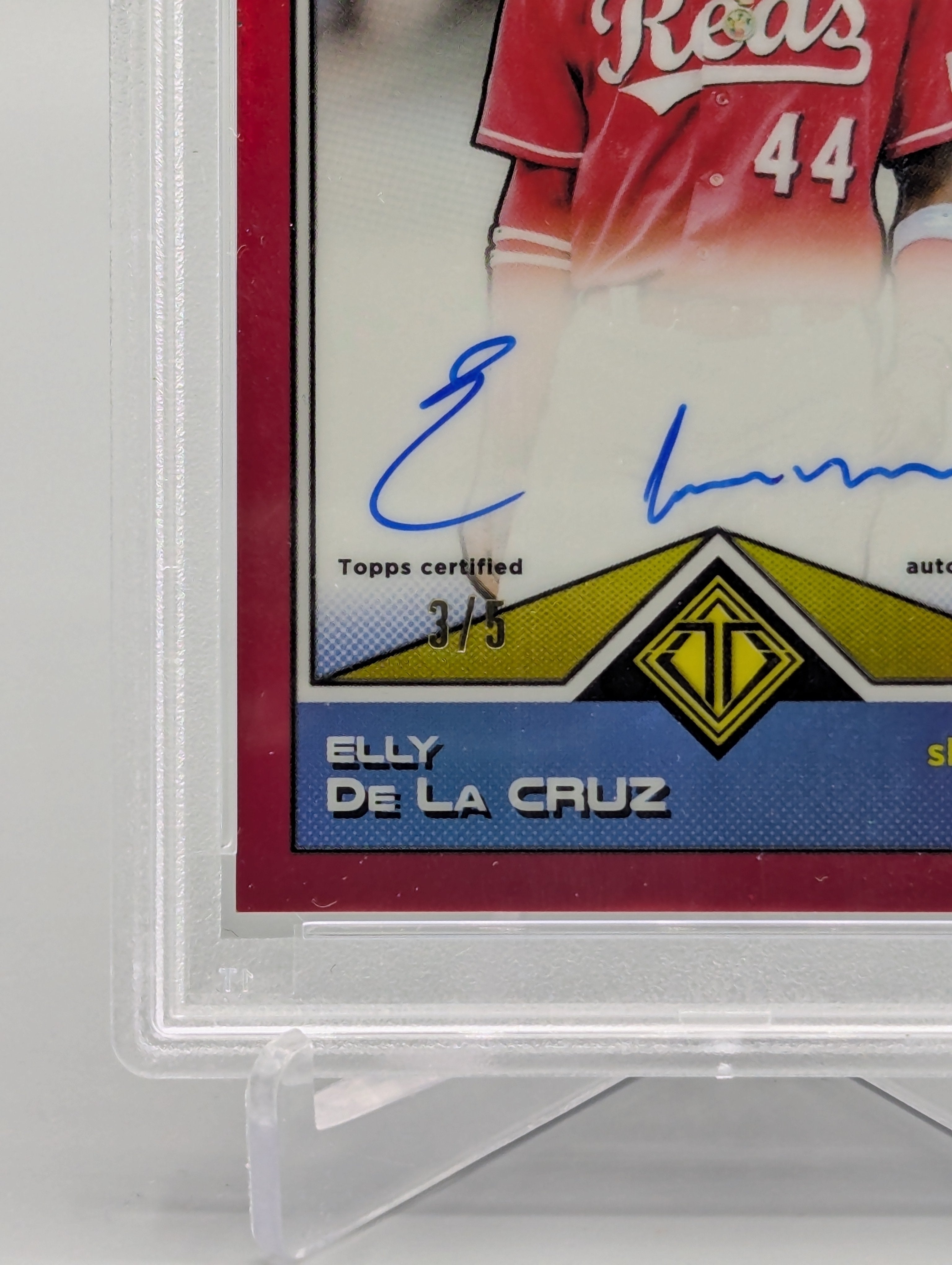 2024 Topps Transcendent Icons Red Ref Elly de la Cruz RC auto #/5 PSA 10 Reds