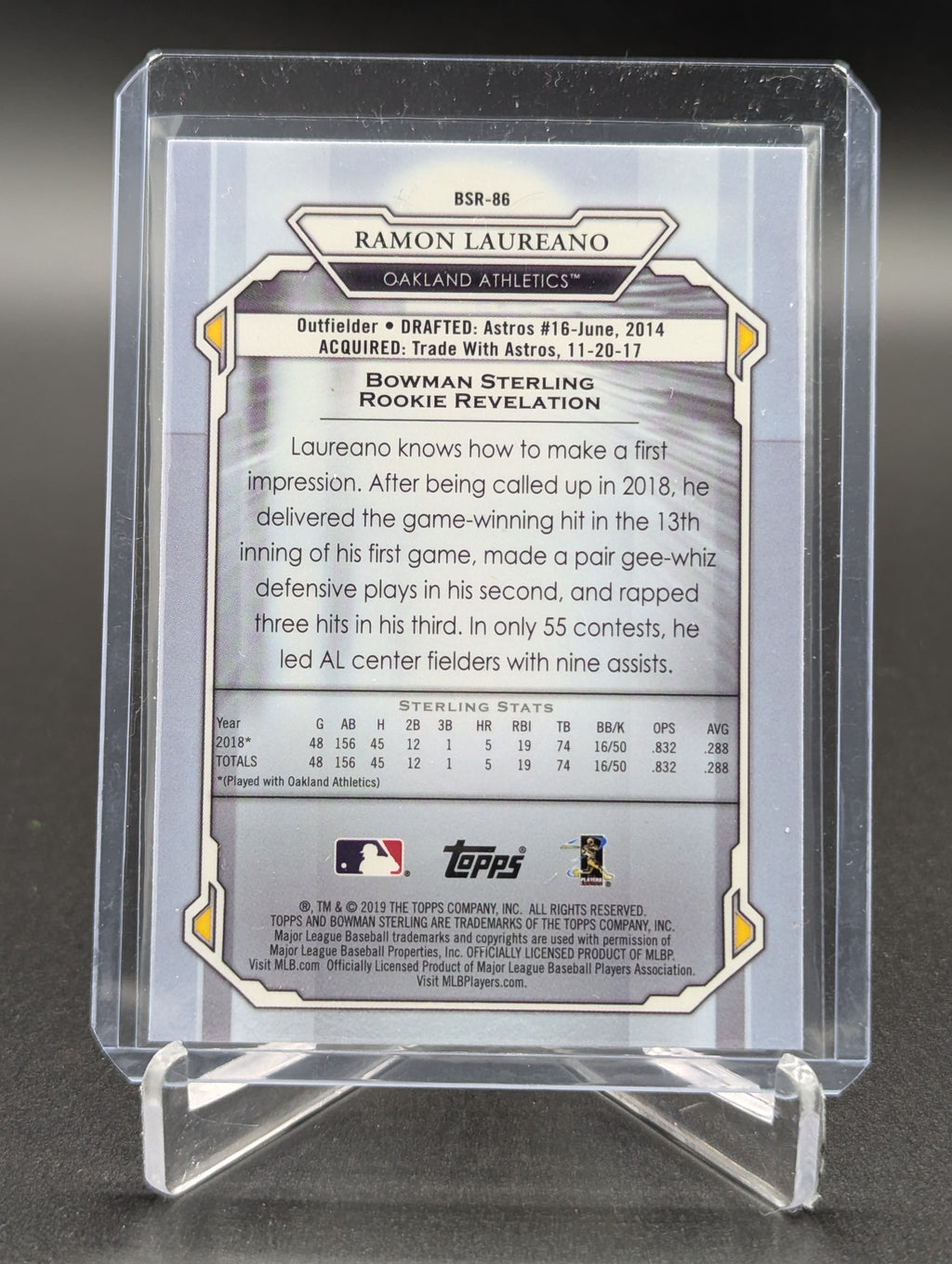 2019 Bowman Sterling RC #BSR-86 Ramon Laureano A's Athletics