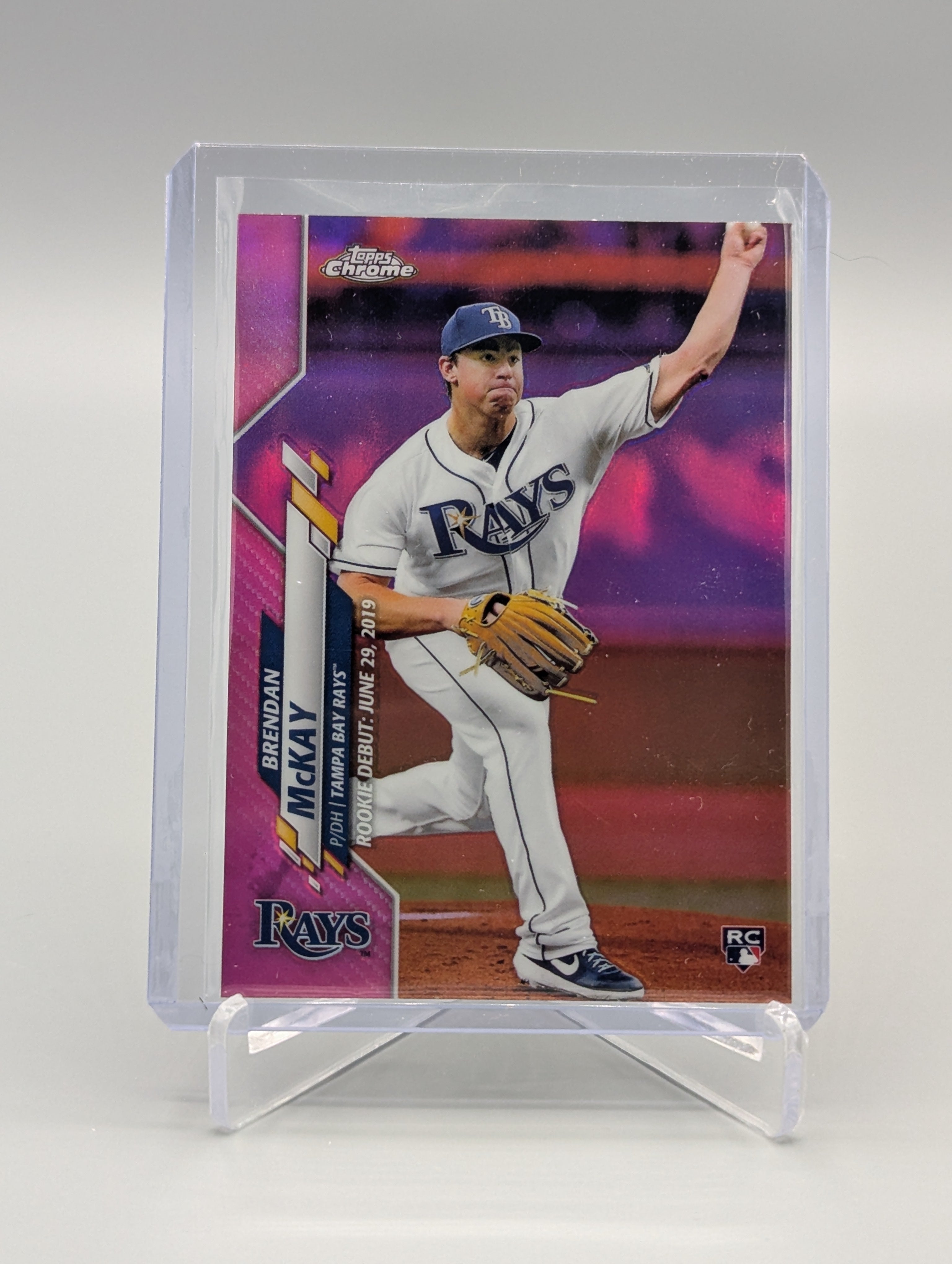 2020 Topps Chrome Update Pink Refractor #U-52 Brendan McKay RC Rays