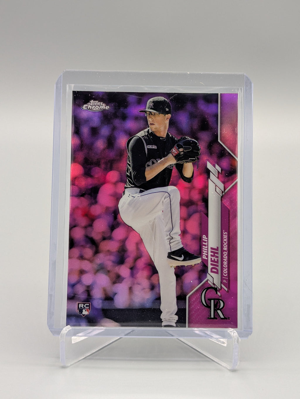 2020 Topps Chrome Update Pink Refractor #U-29 Phillip Diehl RC Rockies