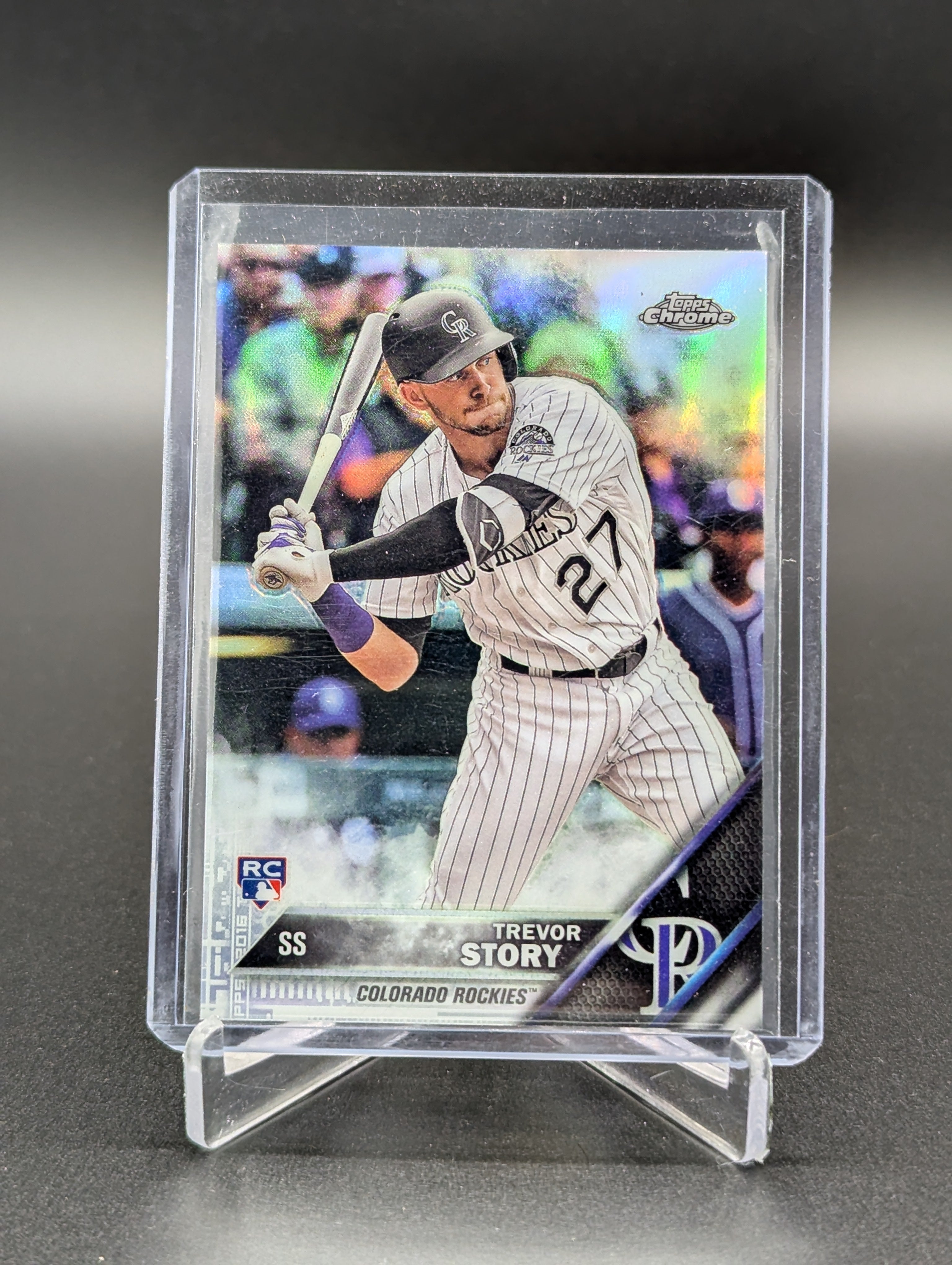2016 Topps Chrome Refractor #45 Trevor Story RC Rockies
