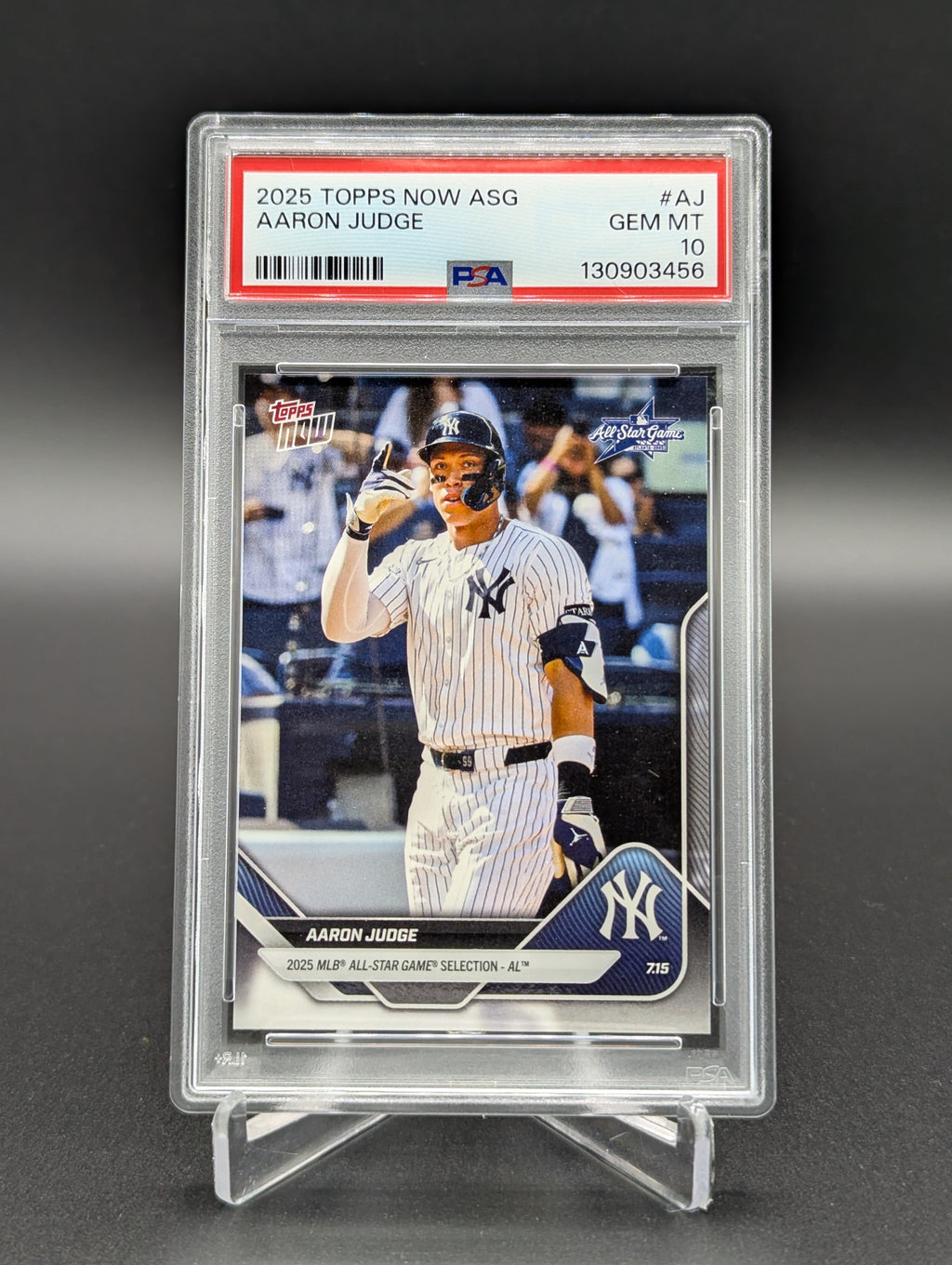 2025 Topps Now ASG #AJ Aaron Judge Yankees PSA 10