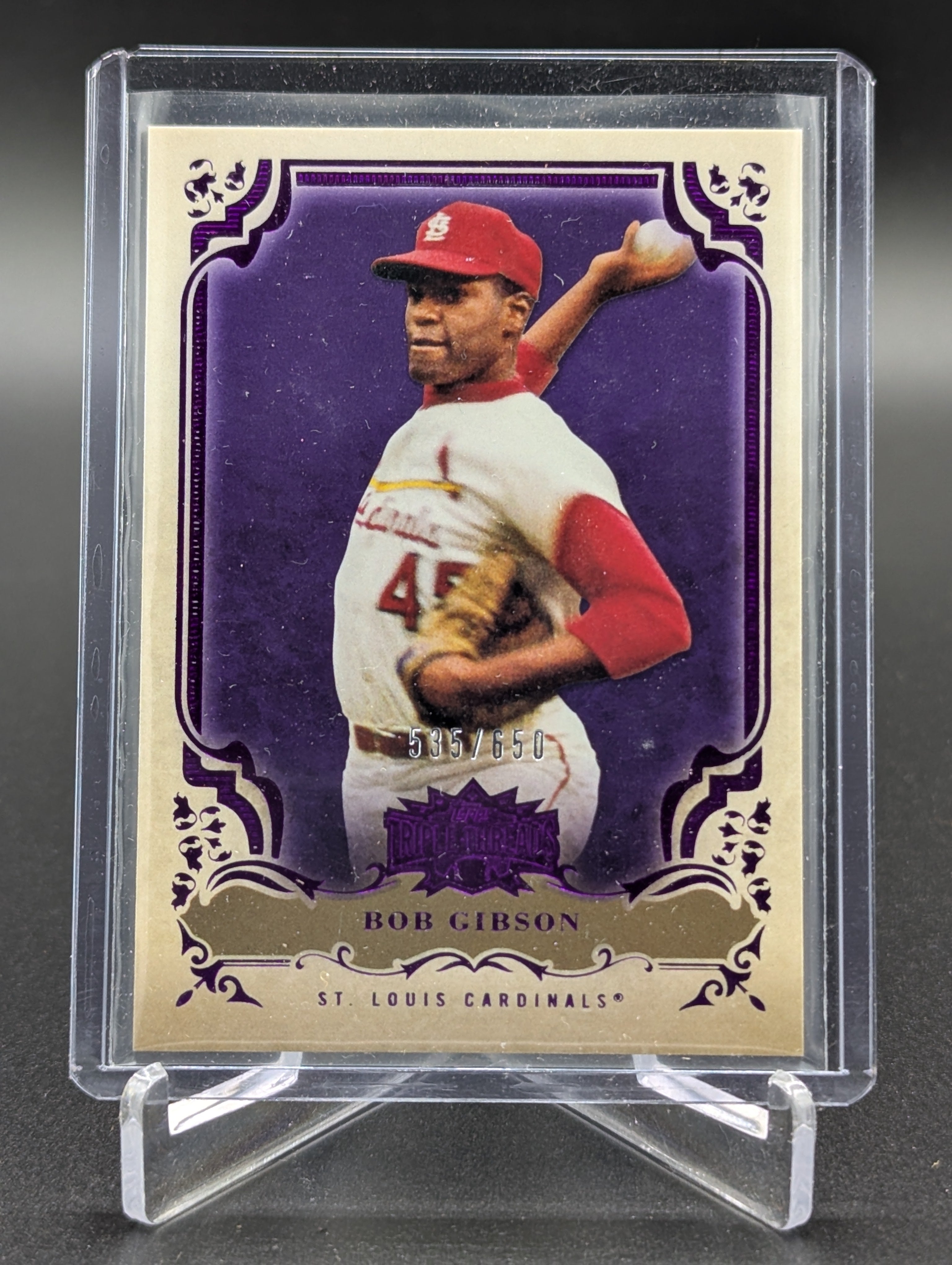 2013 Topps Triple Threads Amethyst #17 Bob Gibson #/650 Cardinals