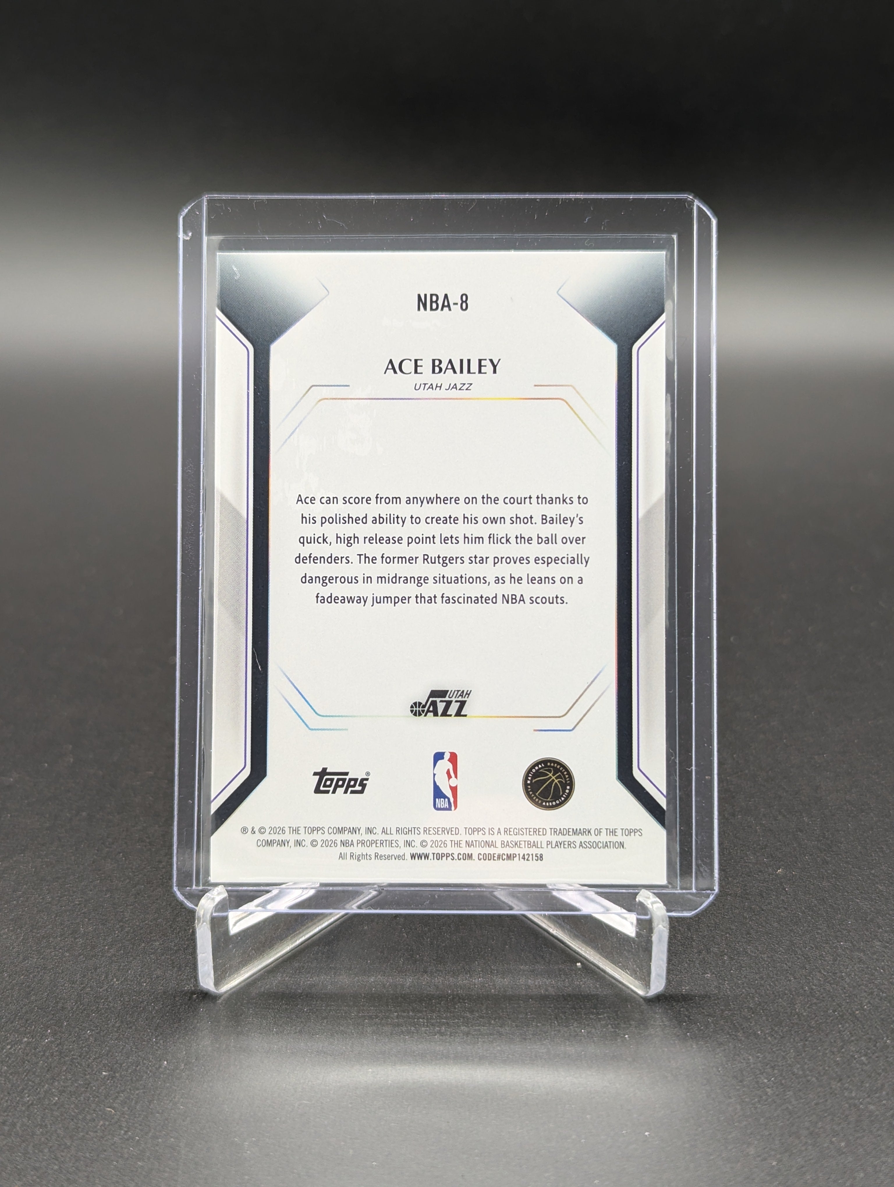 2026 Topps Collectors Kit Foil Exclusive #NBA-8 Ace Bailey RC