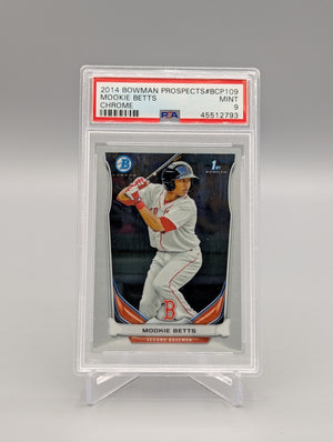 2014 Bowman Chrome Prospects #BCP109 Mookie Betts PSA 9 Red Sox