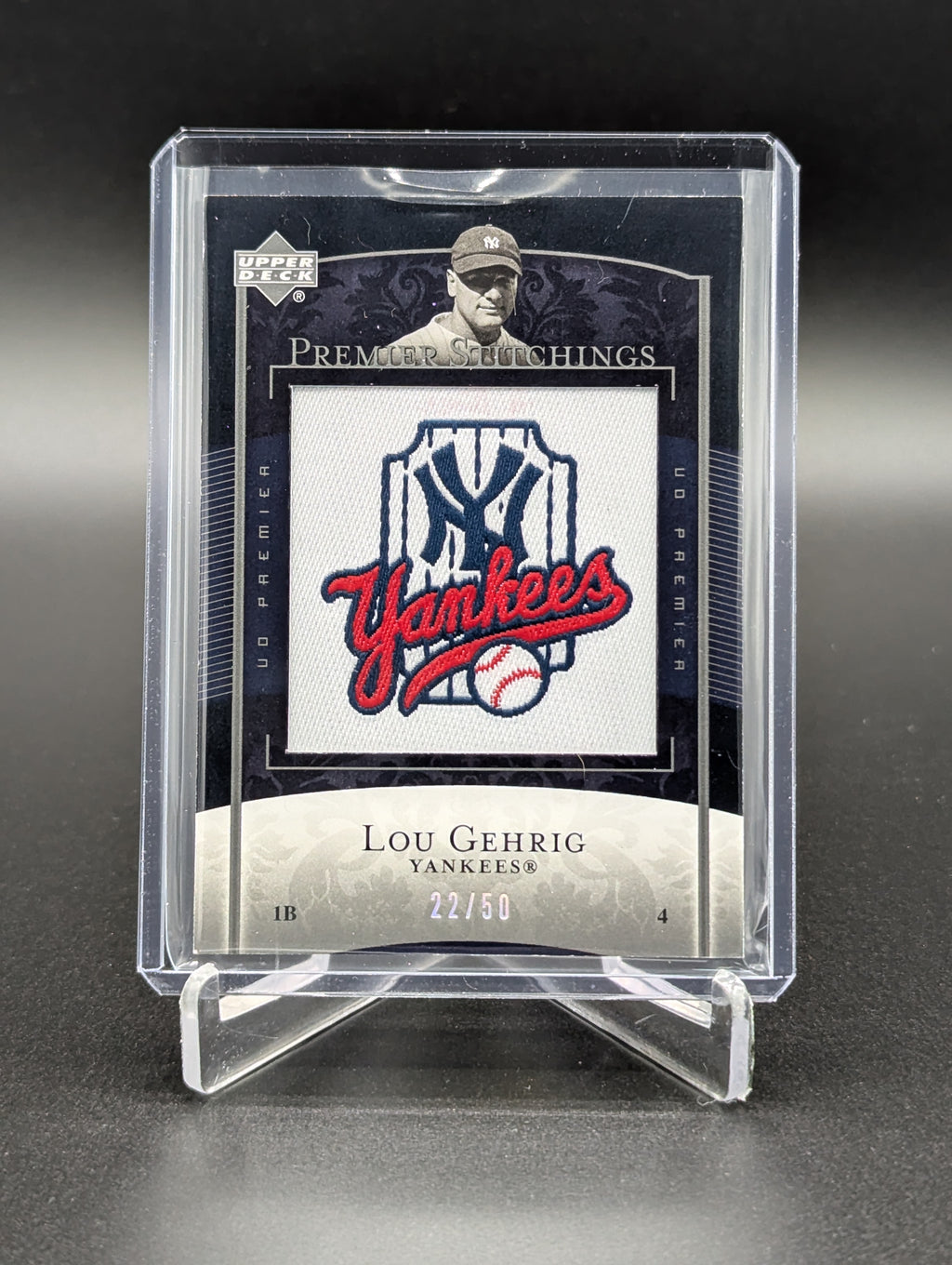 2007 Upper Deck Premier Premier Stitchings /50 #PS-7 Lou Gehrig Yankees