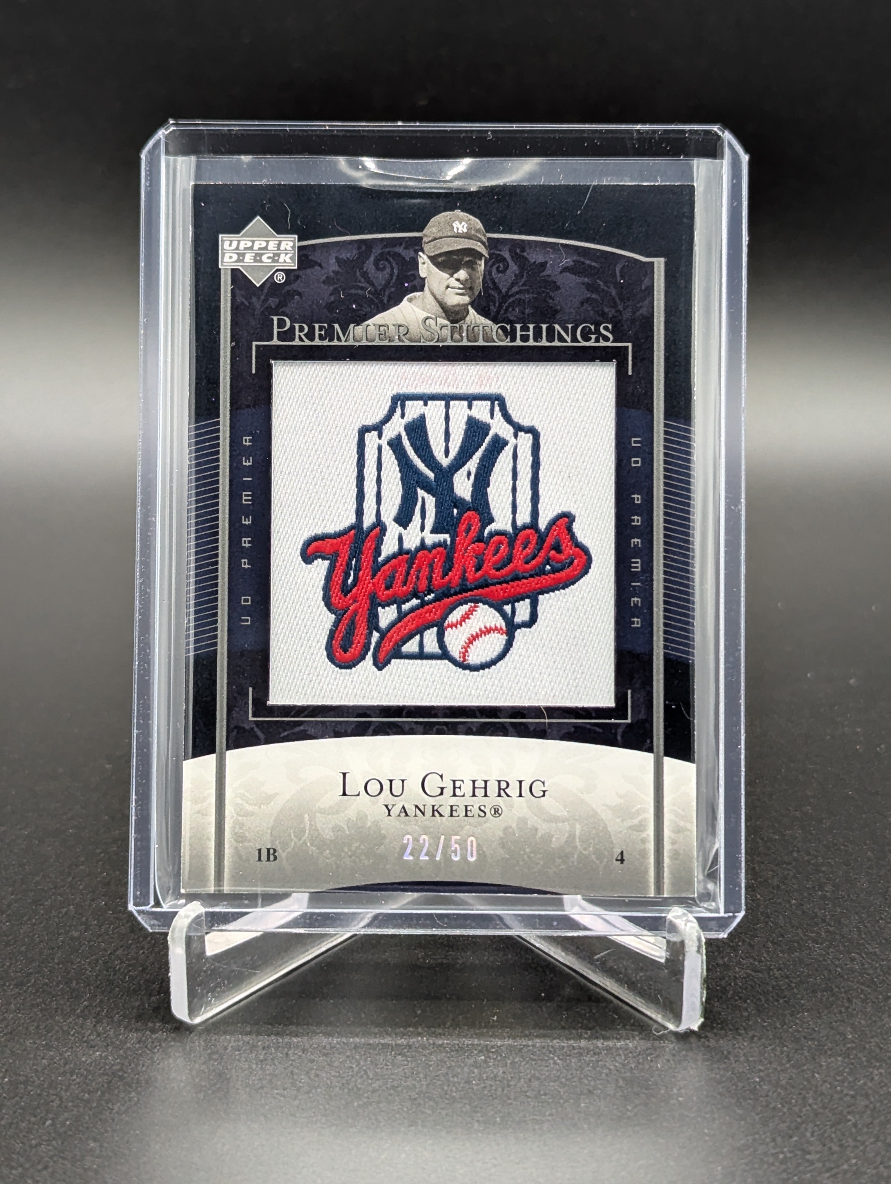2007 Upper Deck Premier Premier Stitchings /50 #PS-7 Lou Gehrig Yankees