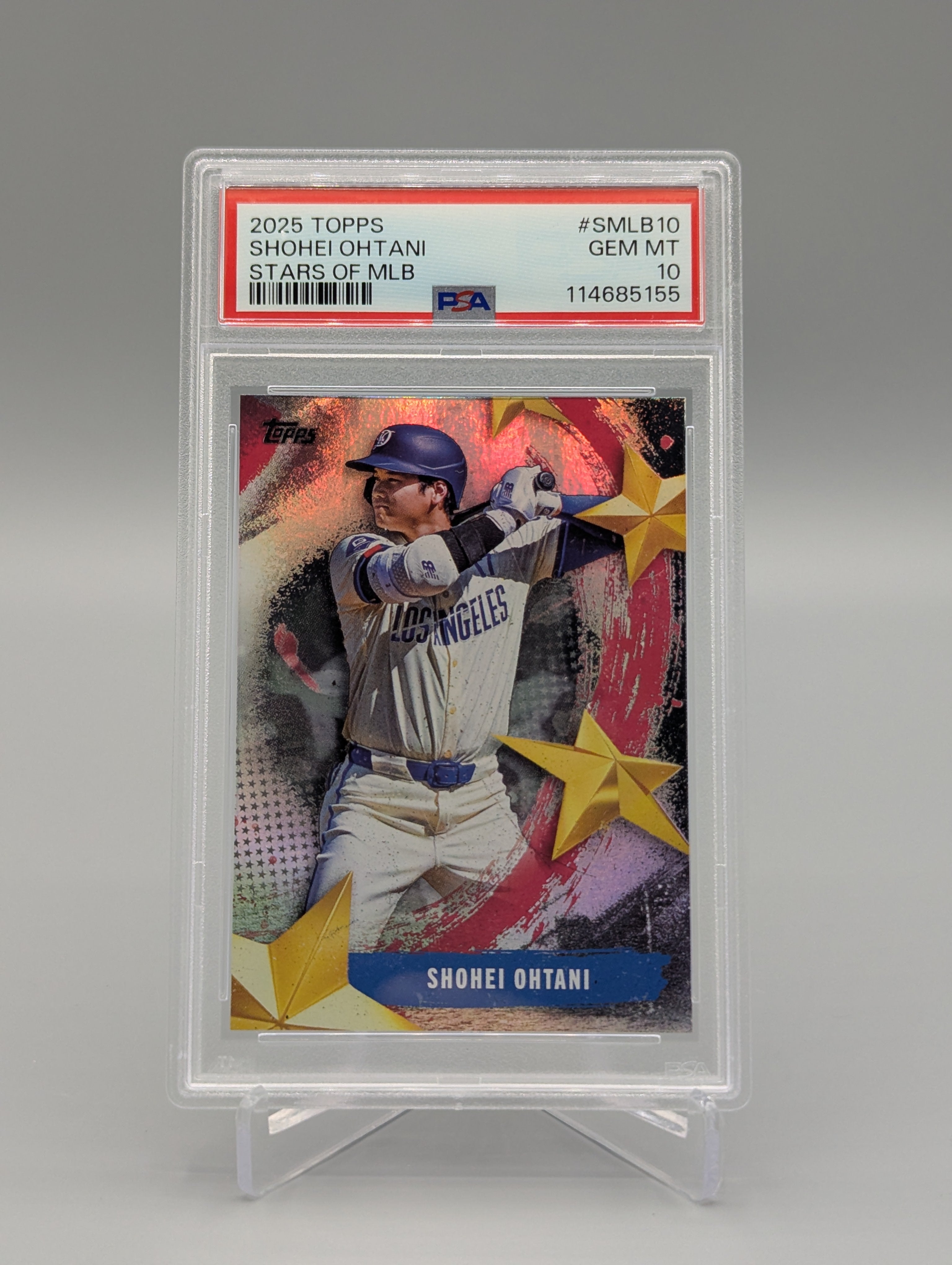 2025 Topps Stars Of MLB #SMLB10 Shohei Ohtani PSA 10 Dodgers
