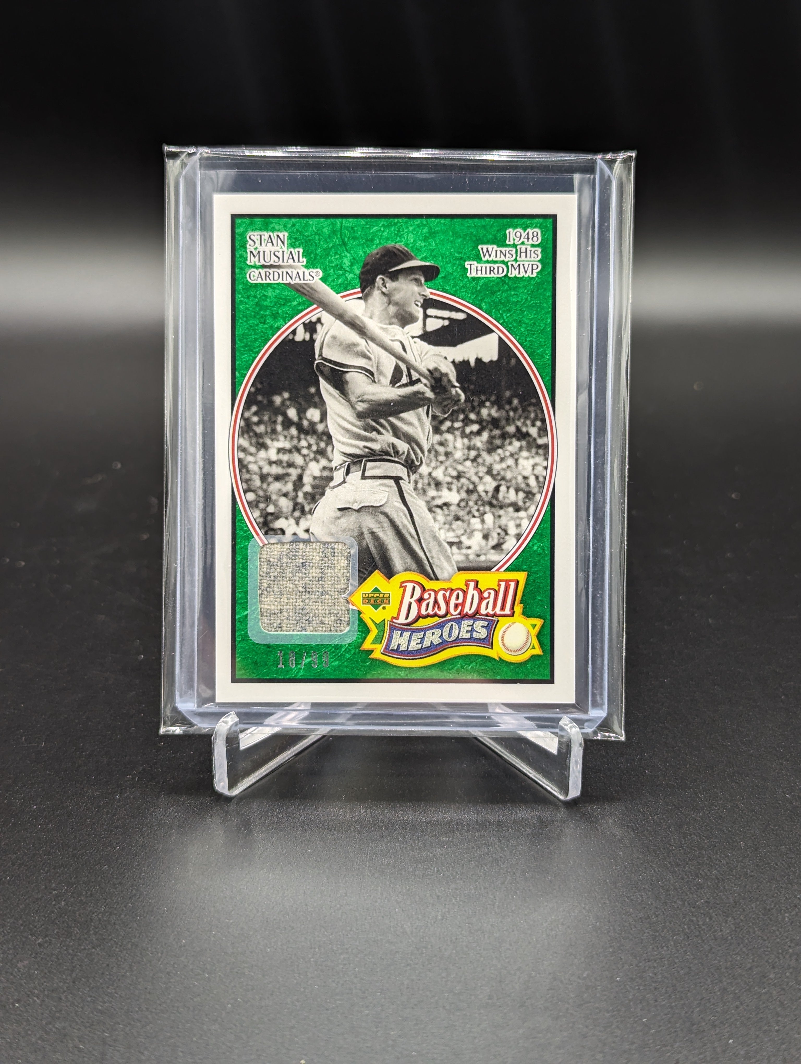 2005 Upper Deck Heroes Memorabilia Emerald #71 Stan Musial #/99 Cardinals