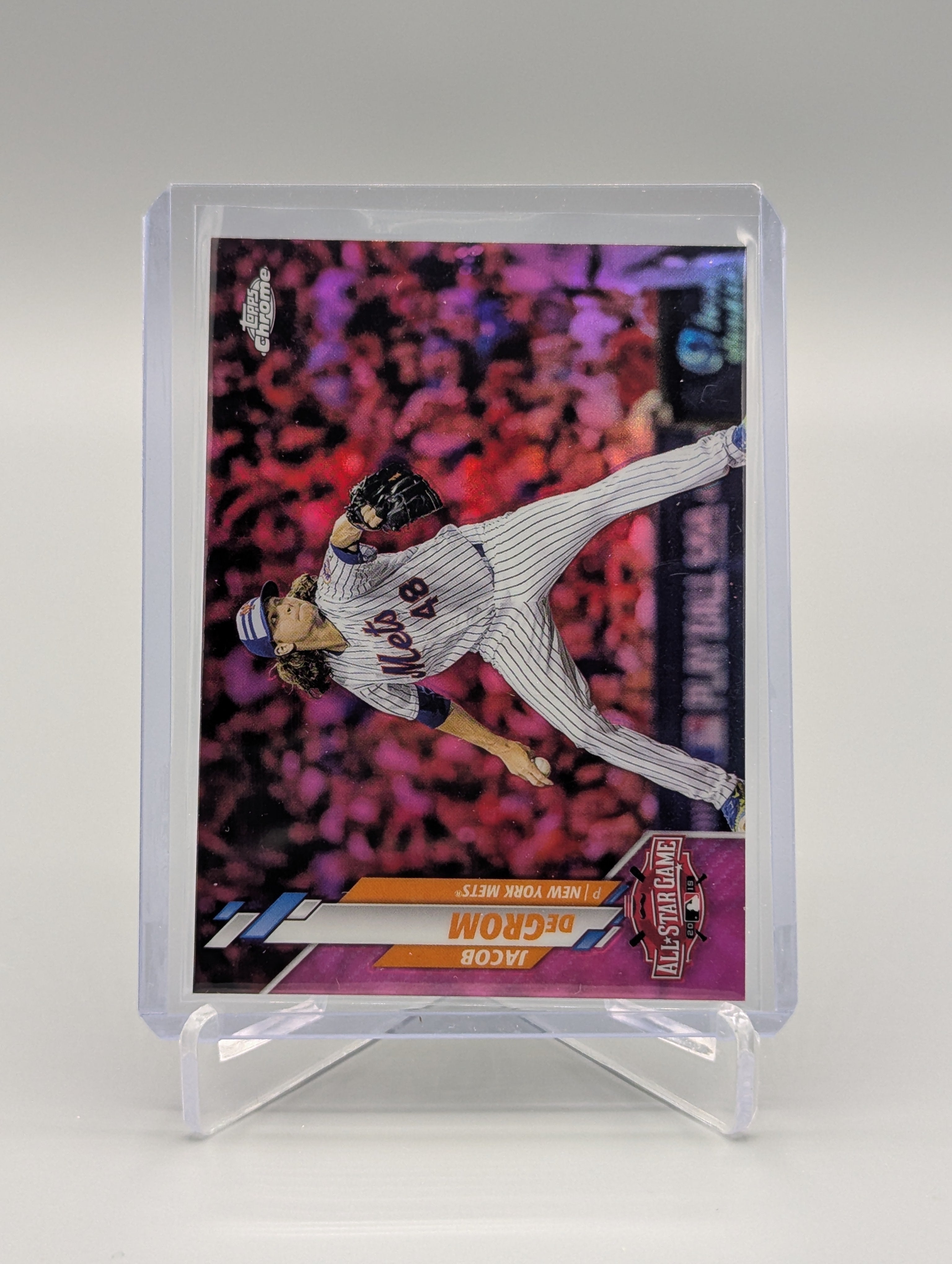 2020 Topps Chrome Update Pink Refractor #U-81 Jacob DeGrom Mets