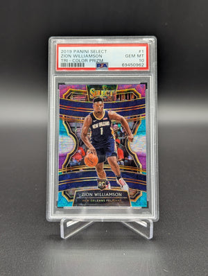 2019 Panini Select Tri-Color Prizm #1 Zion Williamson RC Pelicans