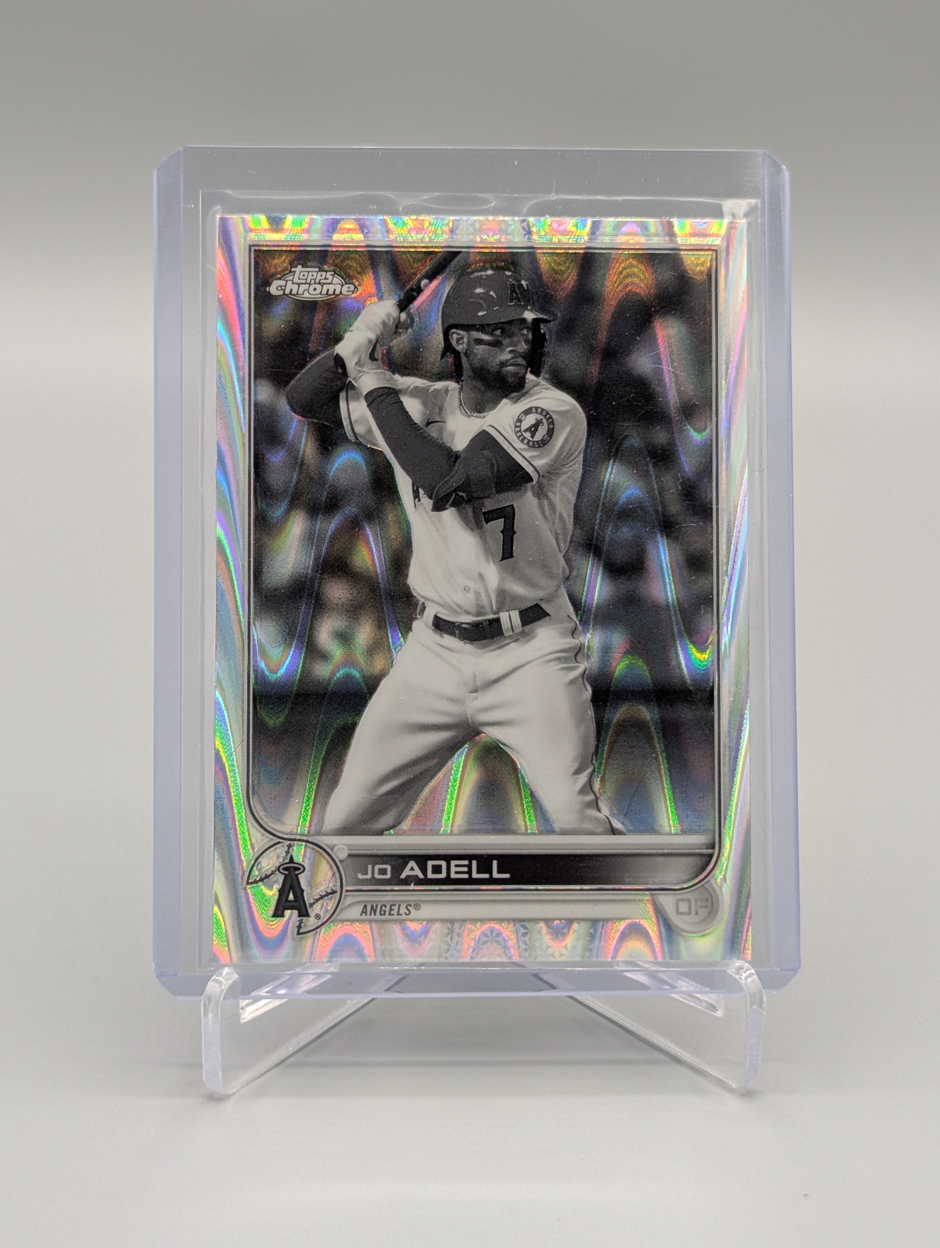 2022 Topps Chrome Sonic Black & White RayWave #203 Jo Adell Angels
