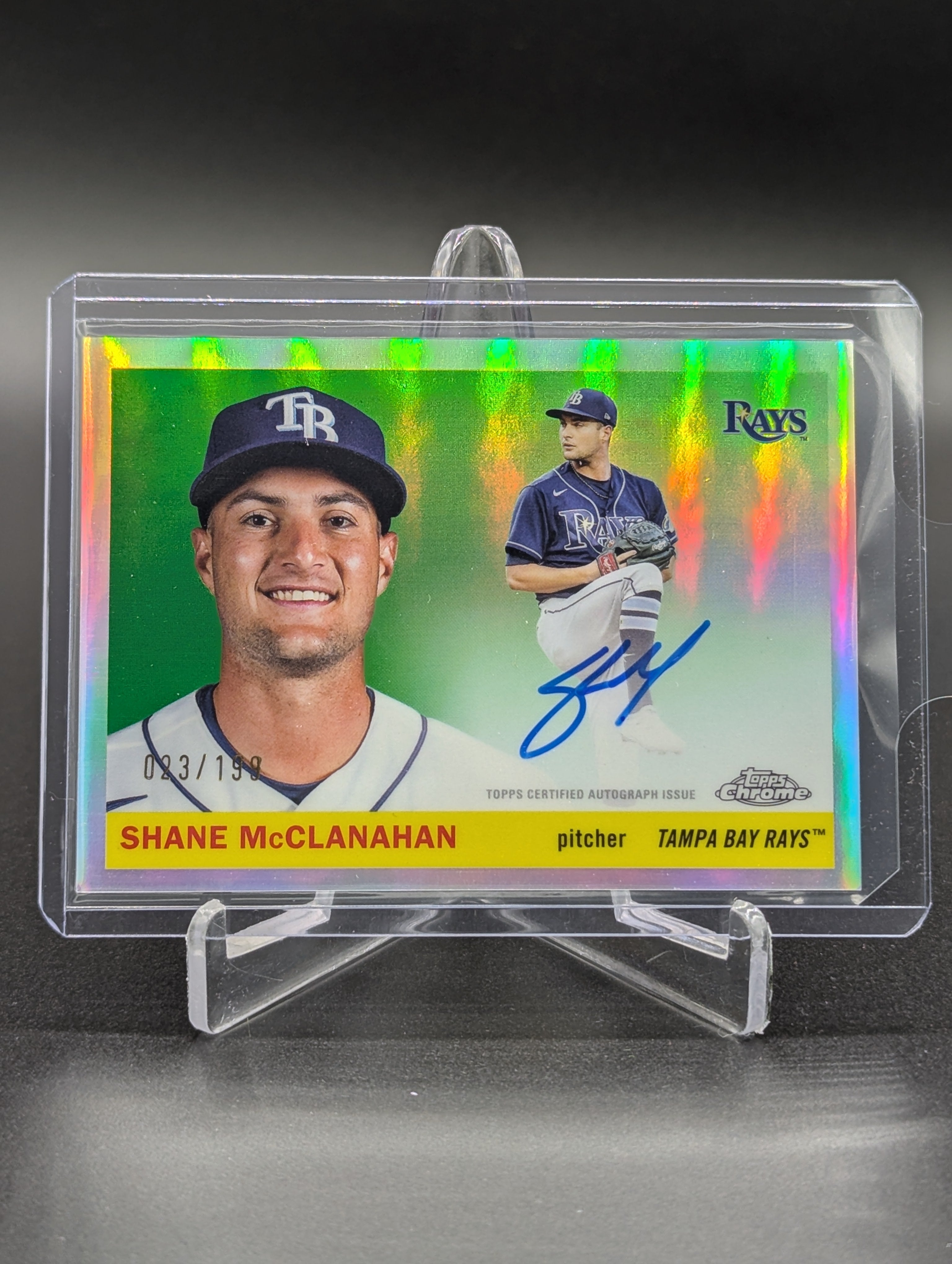 2025 Topps Chrome Platinum Refractor Auto /199 #CPA-SM Shane McClanahan