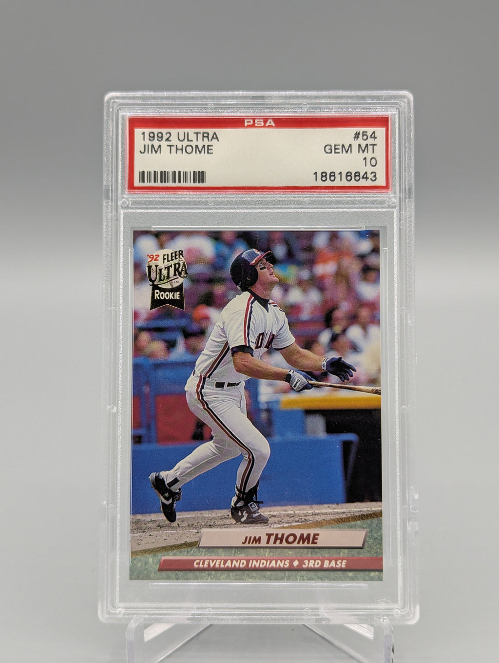 1992 Ultra #54 Jim Thome RC PSA 10 Indians