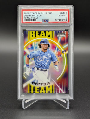 2022 Topps Chrome Stadium Club Beam Team #BT25 Bobby Witt Jr PSA 10 Royals