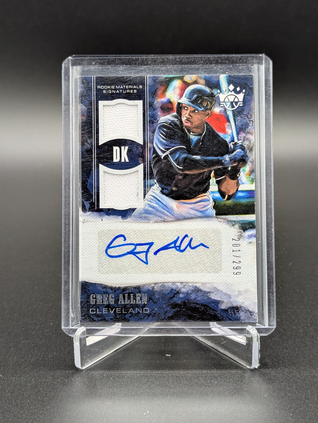 2018 Diamond Kings #RMS-GA Rookie Materials Signature Greg Allen
