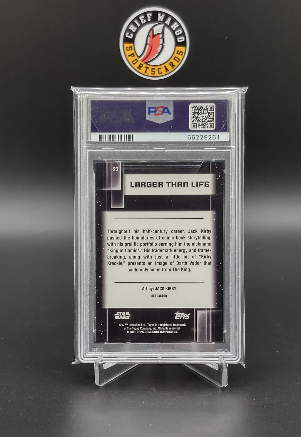 2021 Topps Star Wars Galaxy Refractor #23 Larger Than Life PSA 10