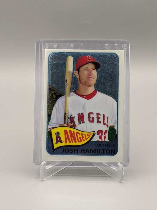 2014 Topps Heritage Chrome Refractor SP #460 Josh Hamilton #/999 Angels