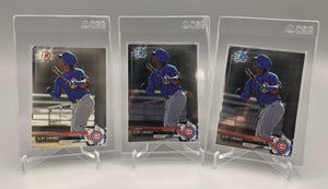 2017 Bowman Prospects & Chrome Lot #BP50 & BCP50 Eloy Jimenez (3 Cards) Cubs