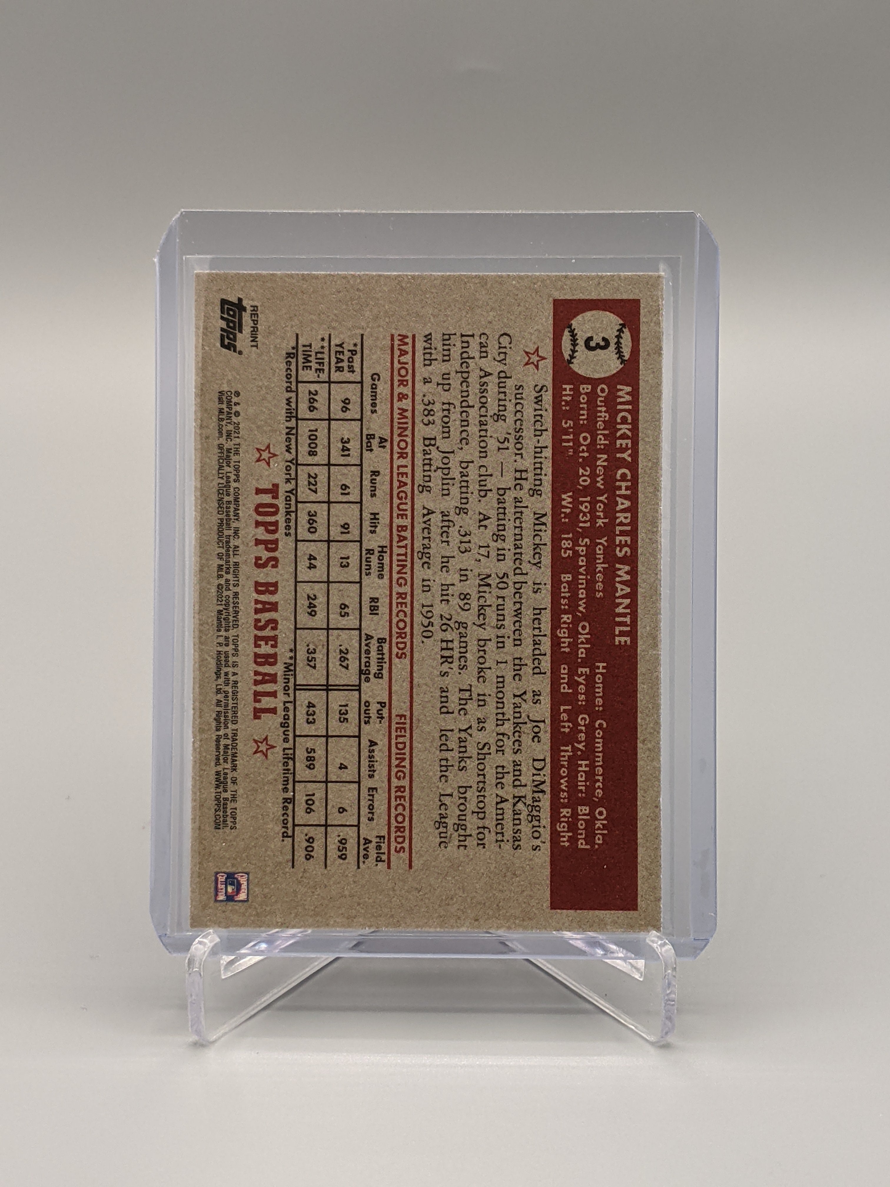 2021 Topps X Mantle 52 RC Yankees