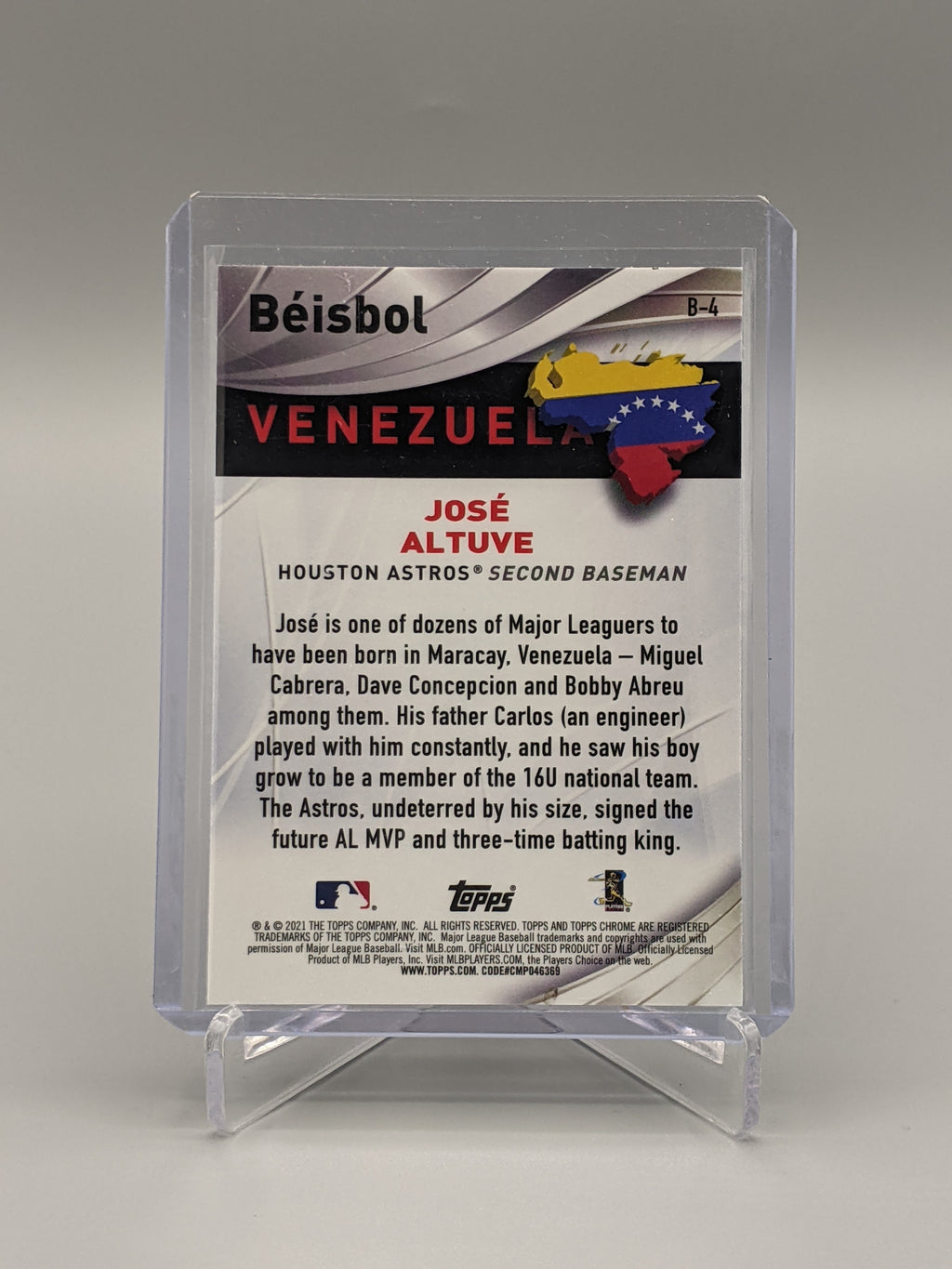 2021 Topps Chrome Beisbol #B-4 Jose Altuve Astros