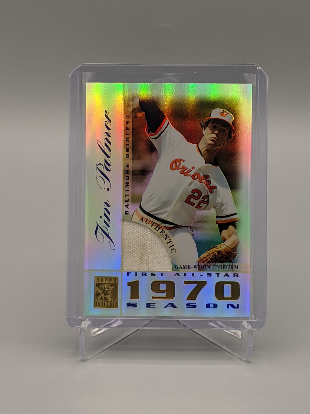 2003 Topps Tribute Perennial All Star Jim Palmer Game Used Orioles