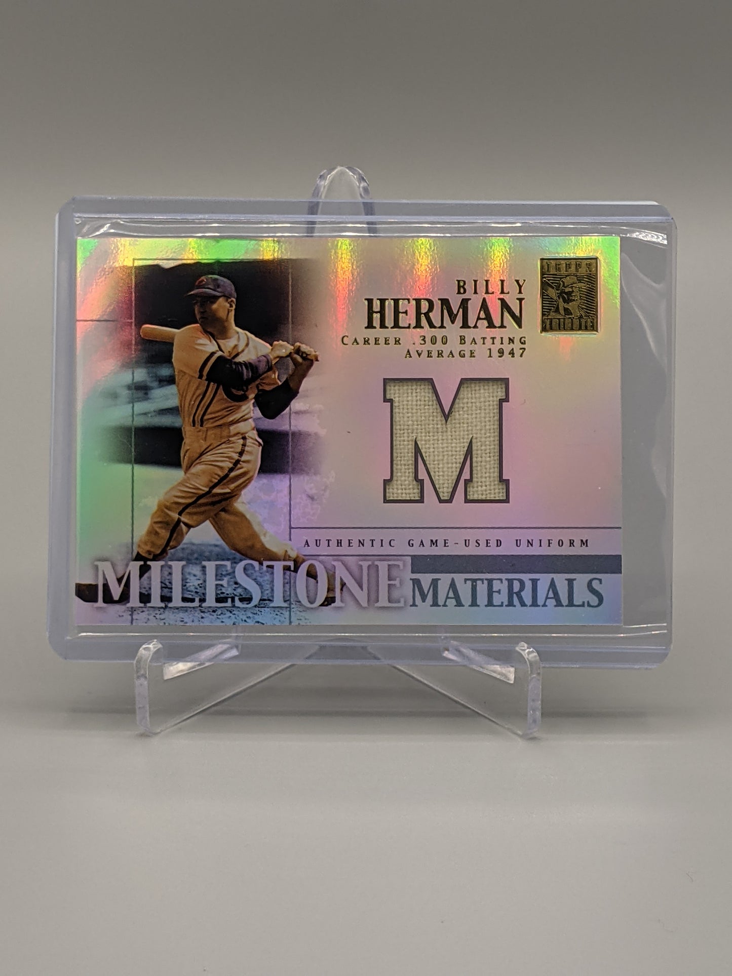 2002 Topps Tribute Milestone Materials Billy Herman Cubs