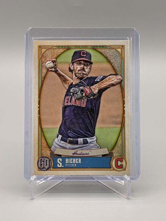 2021 Topps Gypsy Queen Team Script SP #115 Shane Bieber Guardians