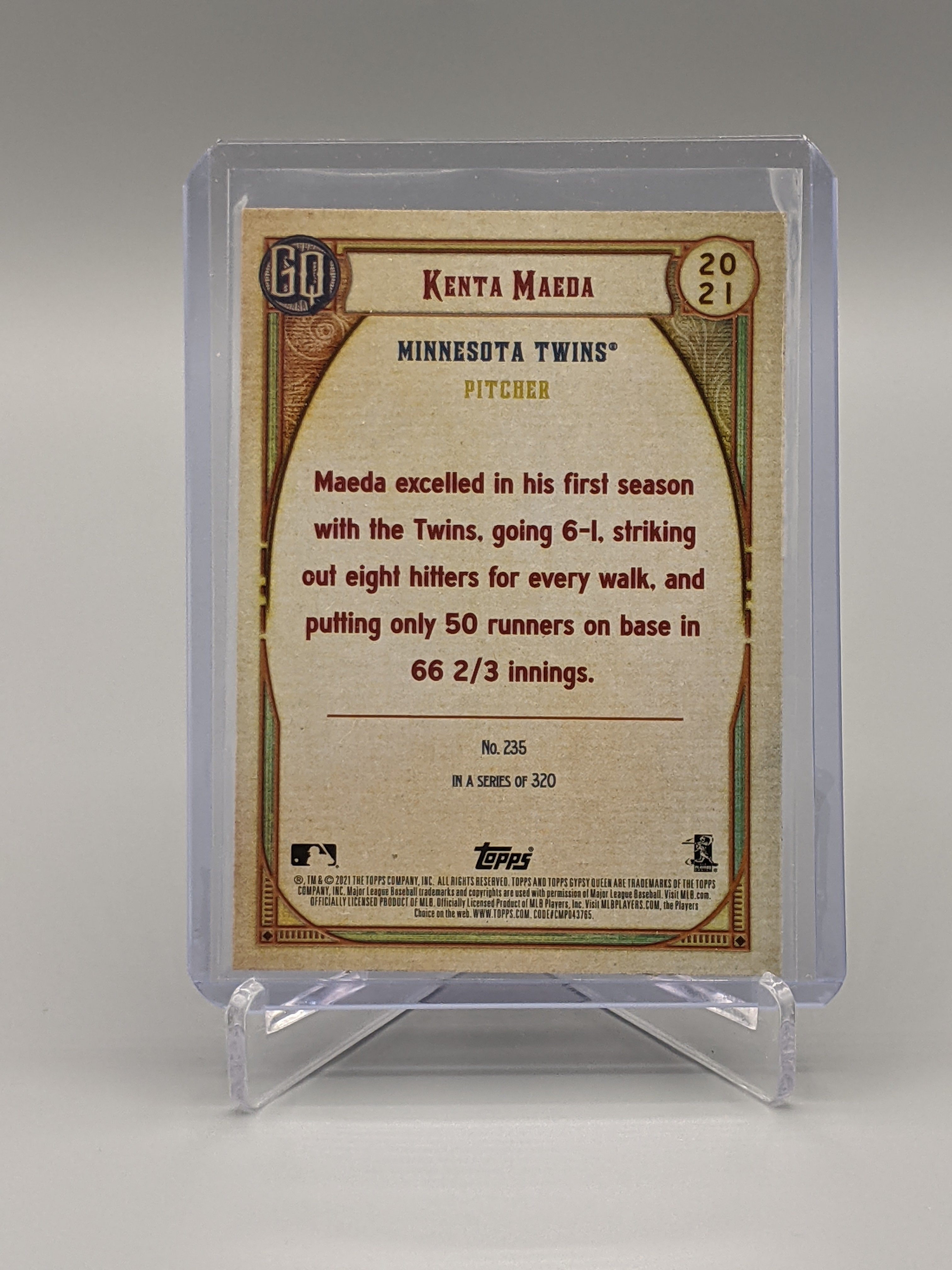 2021 Topps Gypsy Queen Jackie Robinson Day SP #235 Kenta Maeda Twins