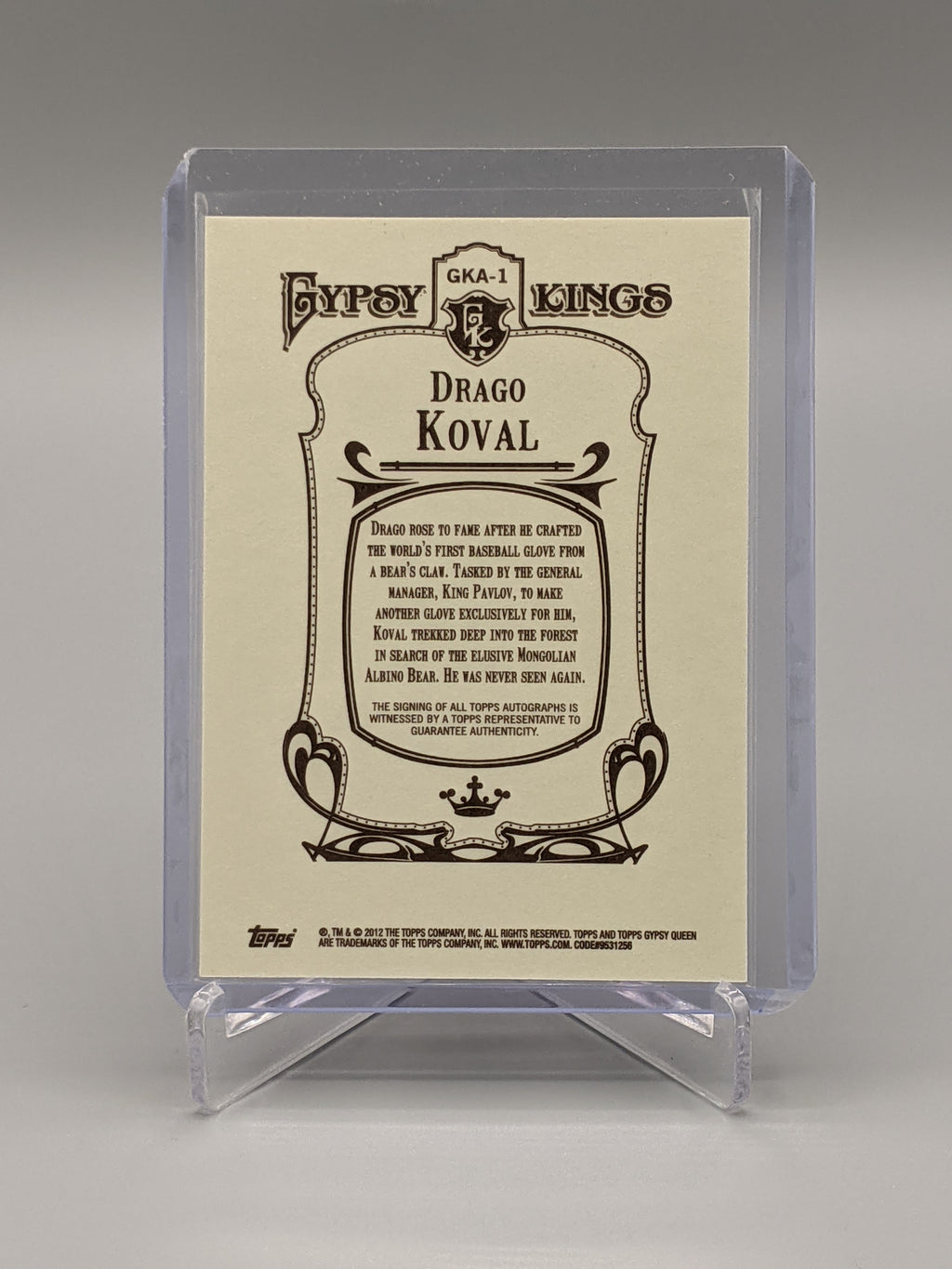 2012 Topps Gypsy Queen Gypsy King Auto Drago Koval