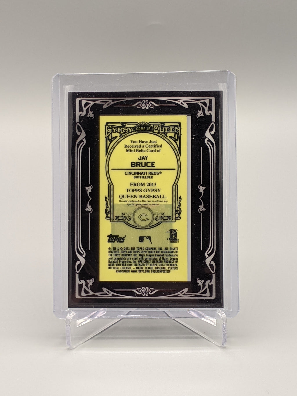 2013 Topps Gypsy Queen Mini Framed Relic Jay Bruce Reds
