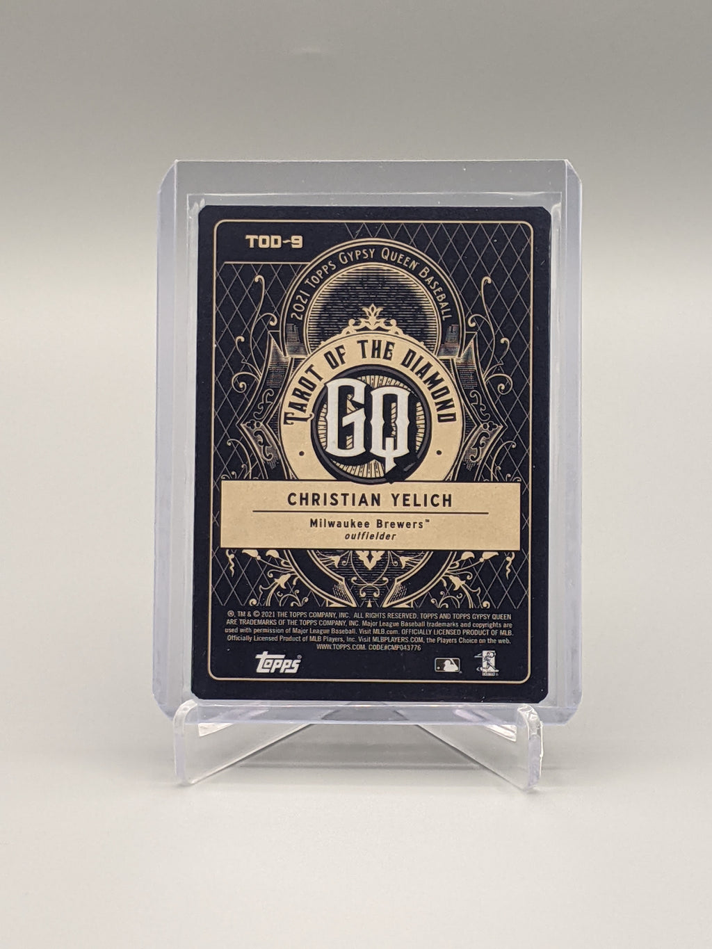 2021 Topps Gypsy Queen Tarot of the Diamond #9 Christian Yelich Brewers