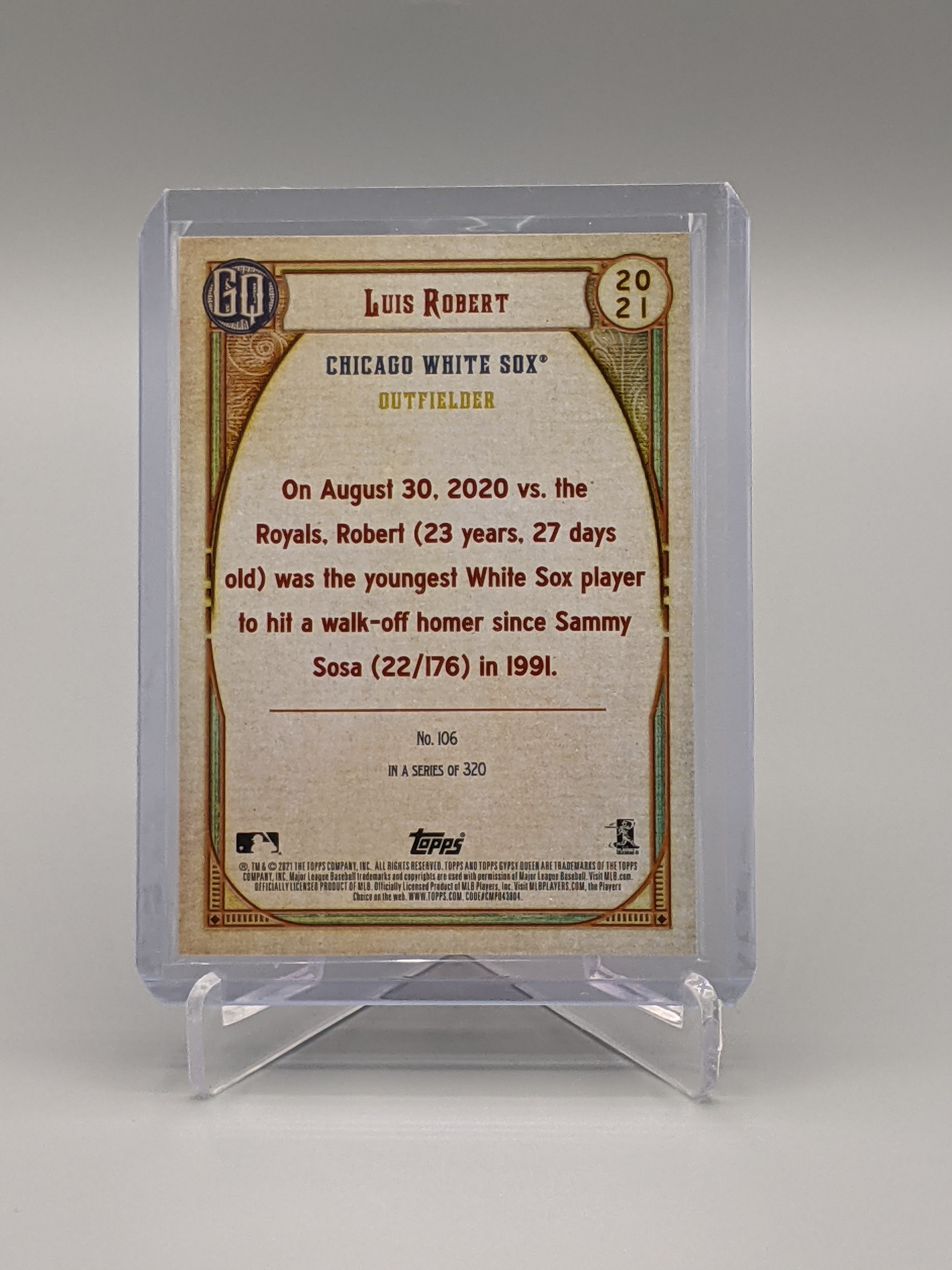 2021 Topps Gypsy Queen Chrome #106 Luis Robert White Sox