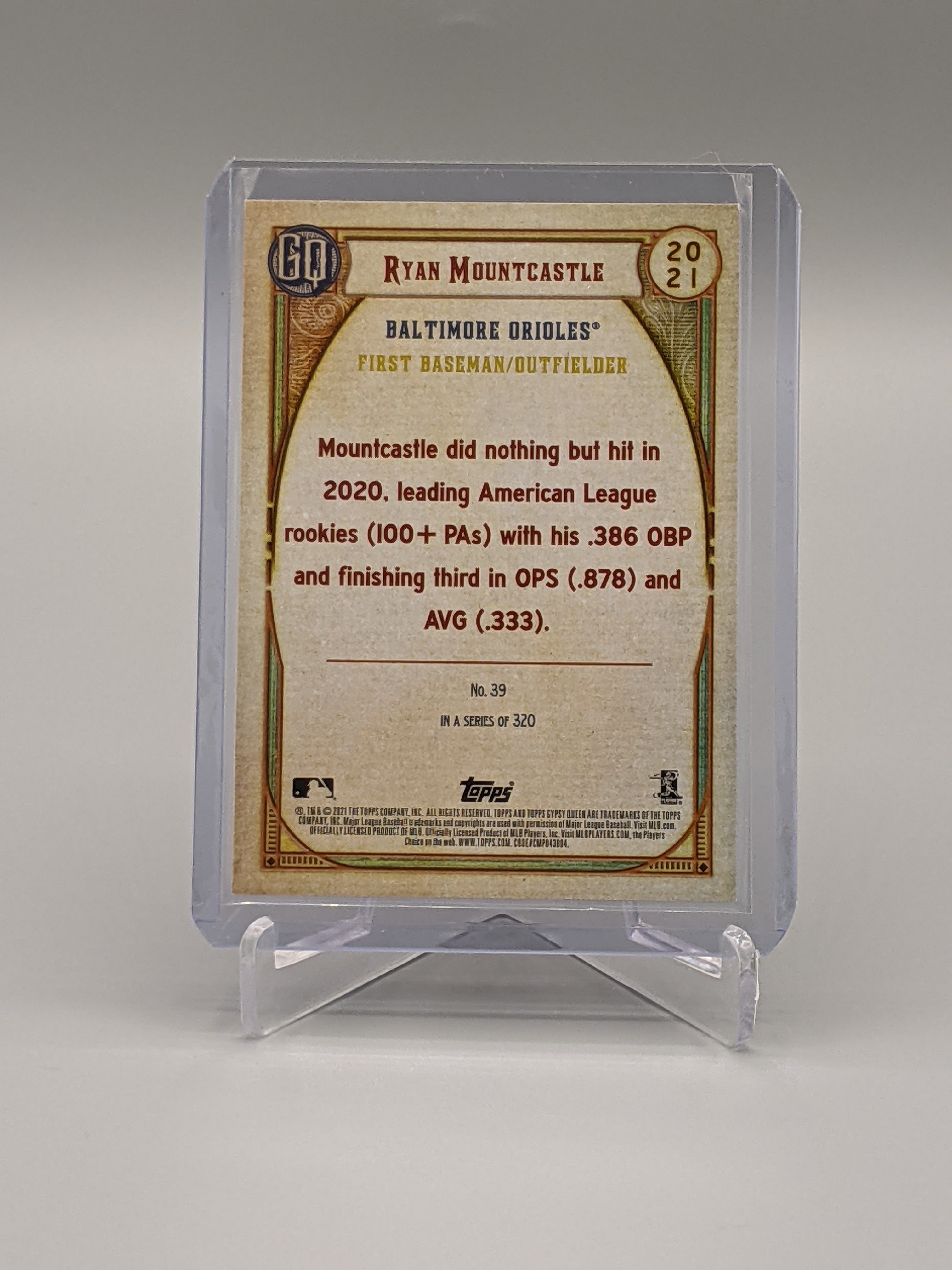 2021 Topps Gypsy Queen Chrome #39 Ryan Mountcastle RC Orioles