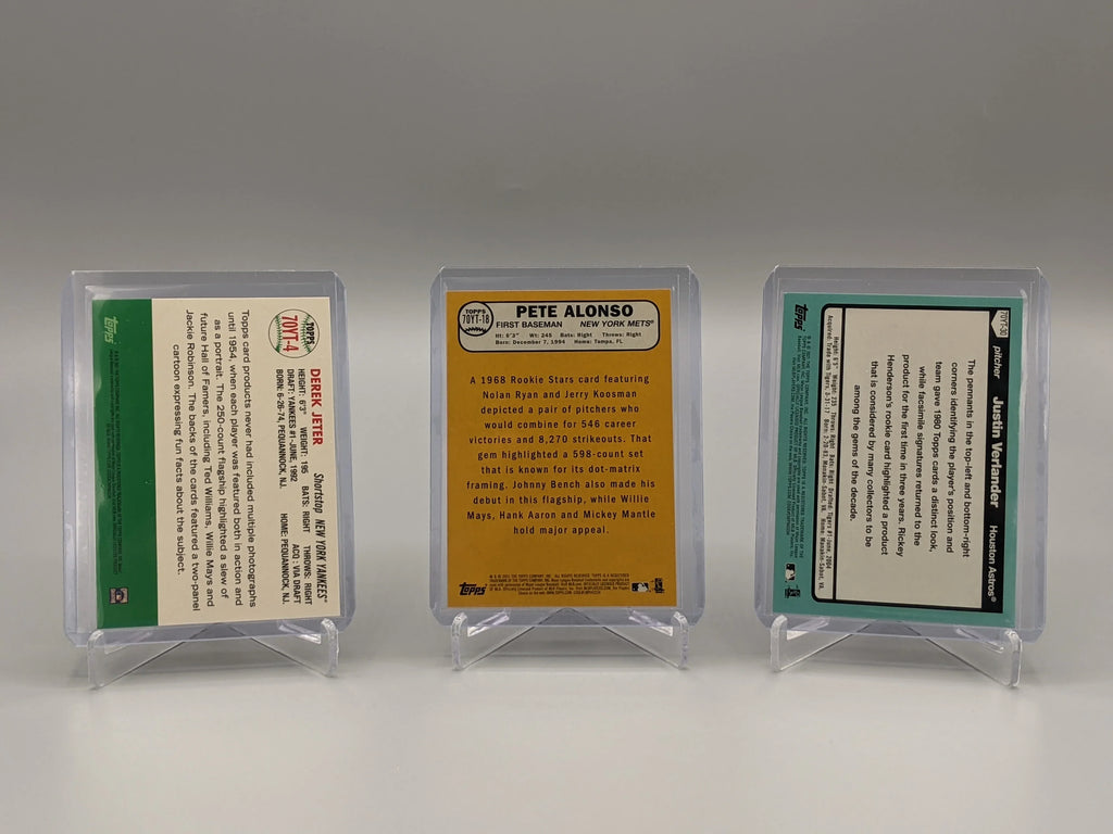 2021 Topps 70 Years Lot Jeter, Alonso, Verlander